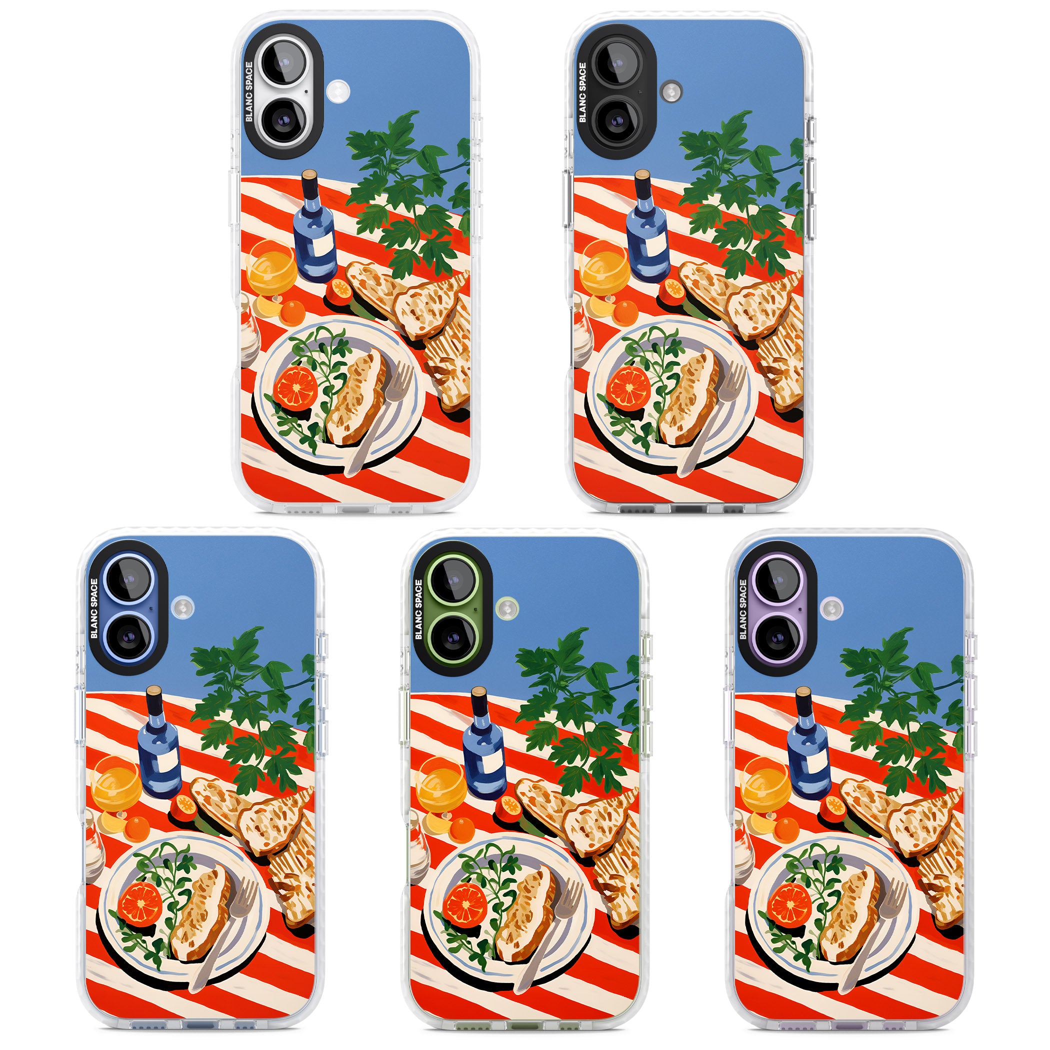 Mediterranean Lunch Table iPhone 17 Impact Clear Phone Case APT Impact Protection