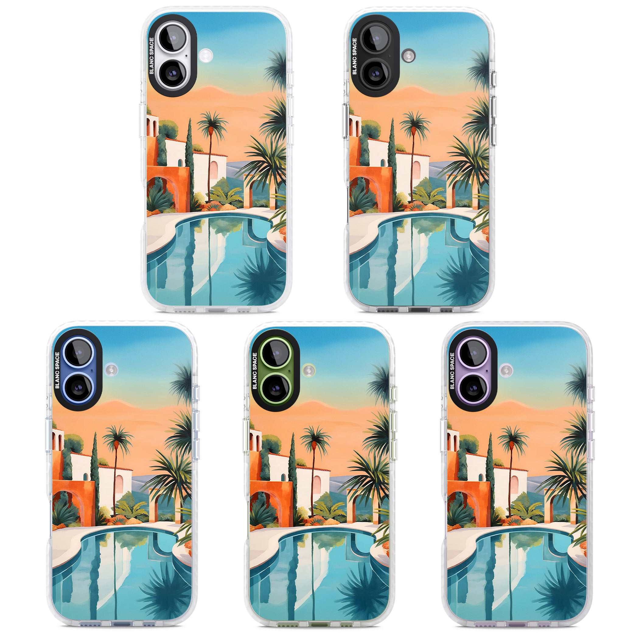 Villa Sunset iPhone 17 Impact Clear Phone Case APT Impact Protection