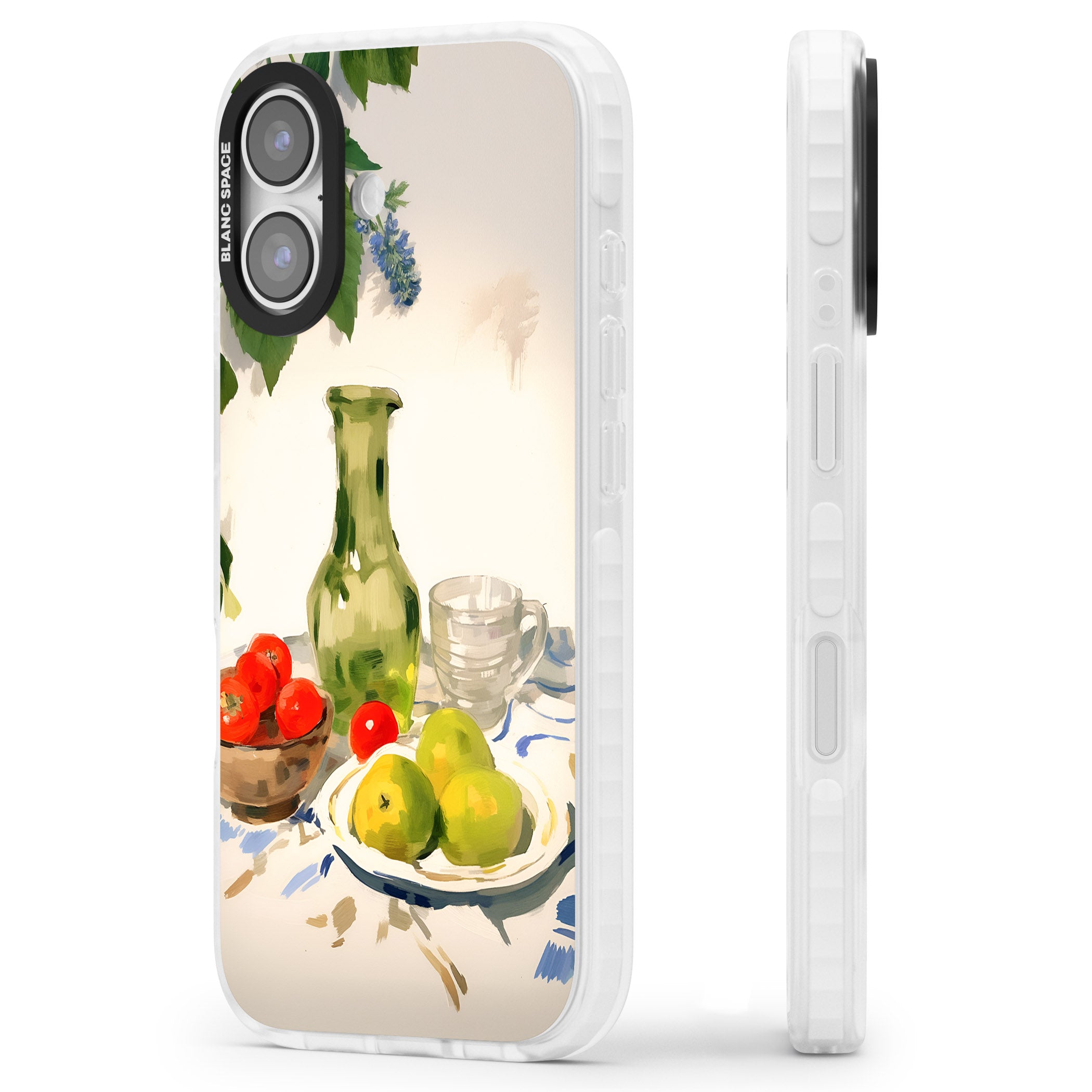 Green Carafe iPhone 17 Impact Clear Phone Case Side Profile