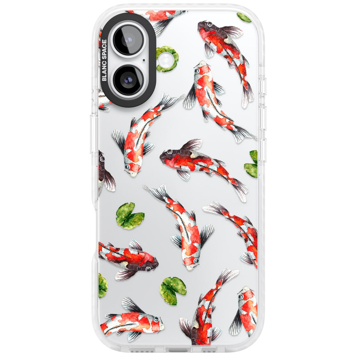 Koi Fish In Watercolour iPhone 16 / iPhone 16 Plus / iPhone 17 Impact Clear Phone Case front