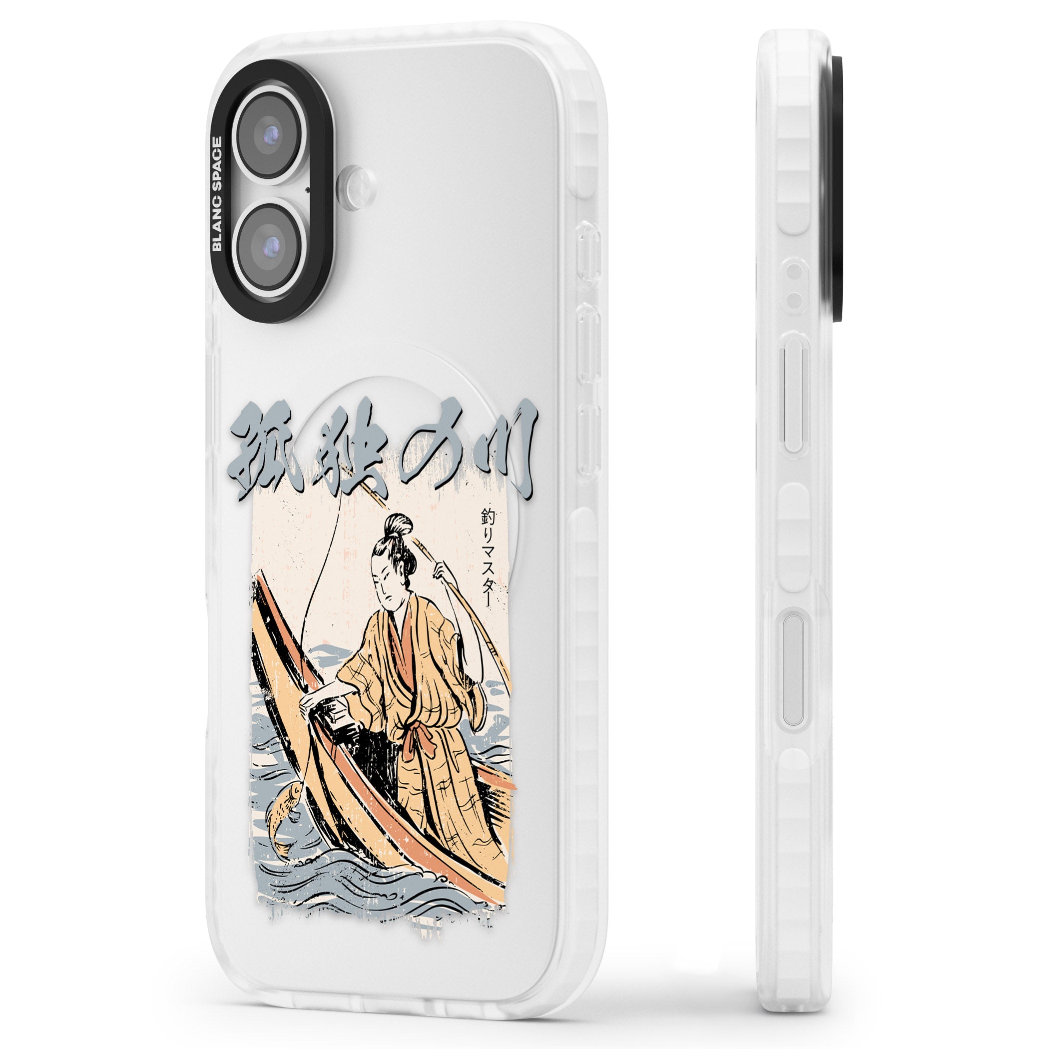 Japanese River iPhone 17 Impact Clear Phone Case Side Profile