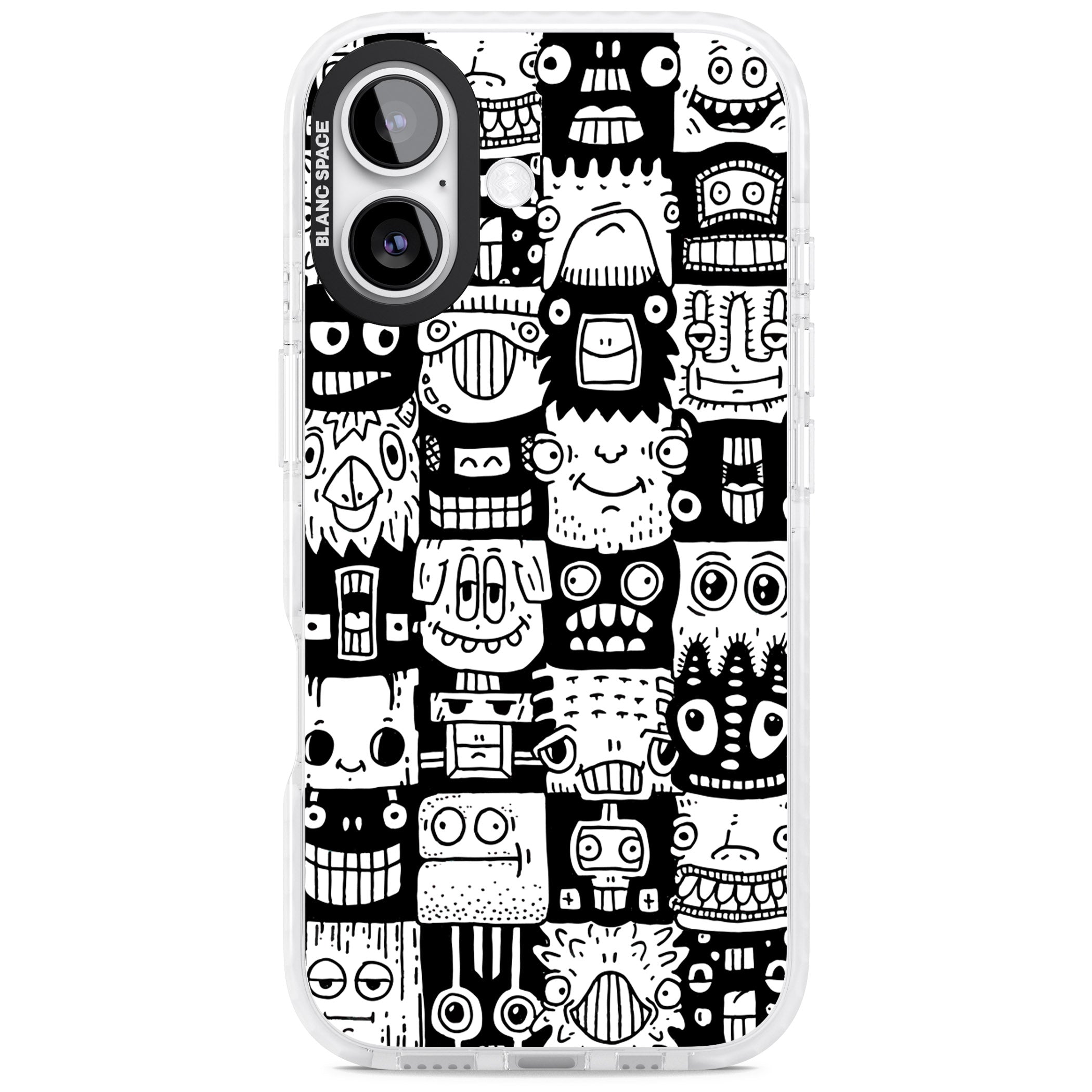 Checkerboard Heads iPhone 17 Impact Clear Phone Case