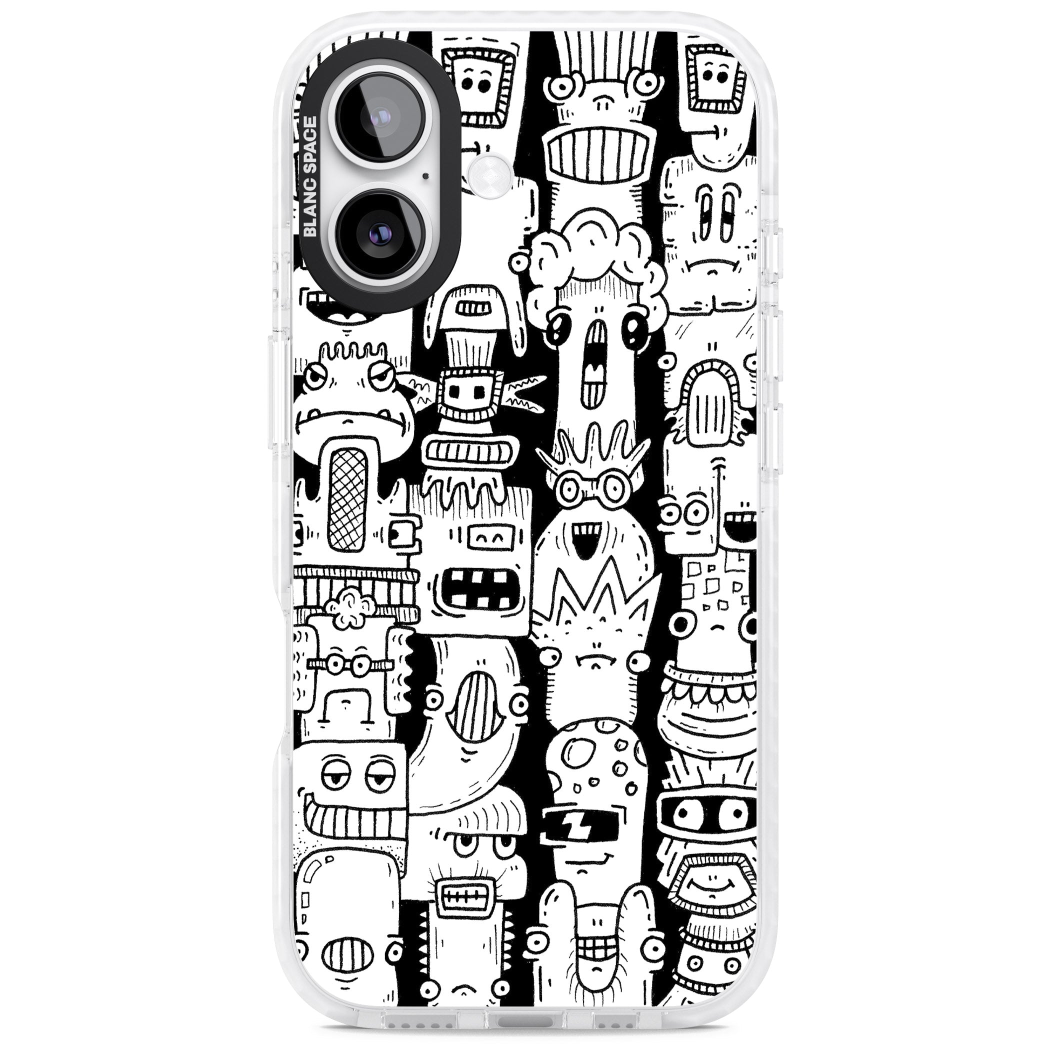 Monochrome Heads iPhone 17 Impact Clear Phone Case