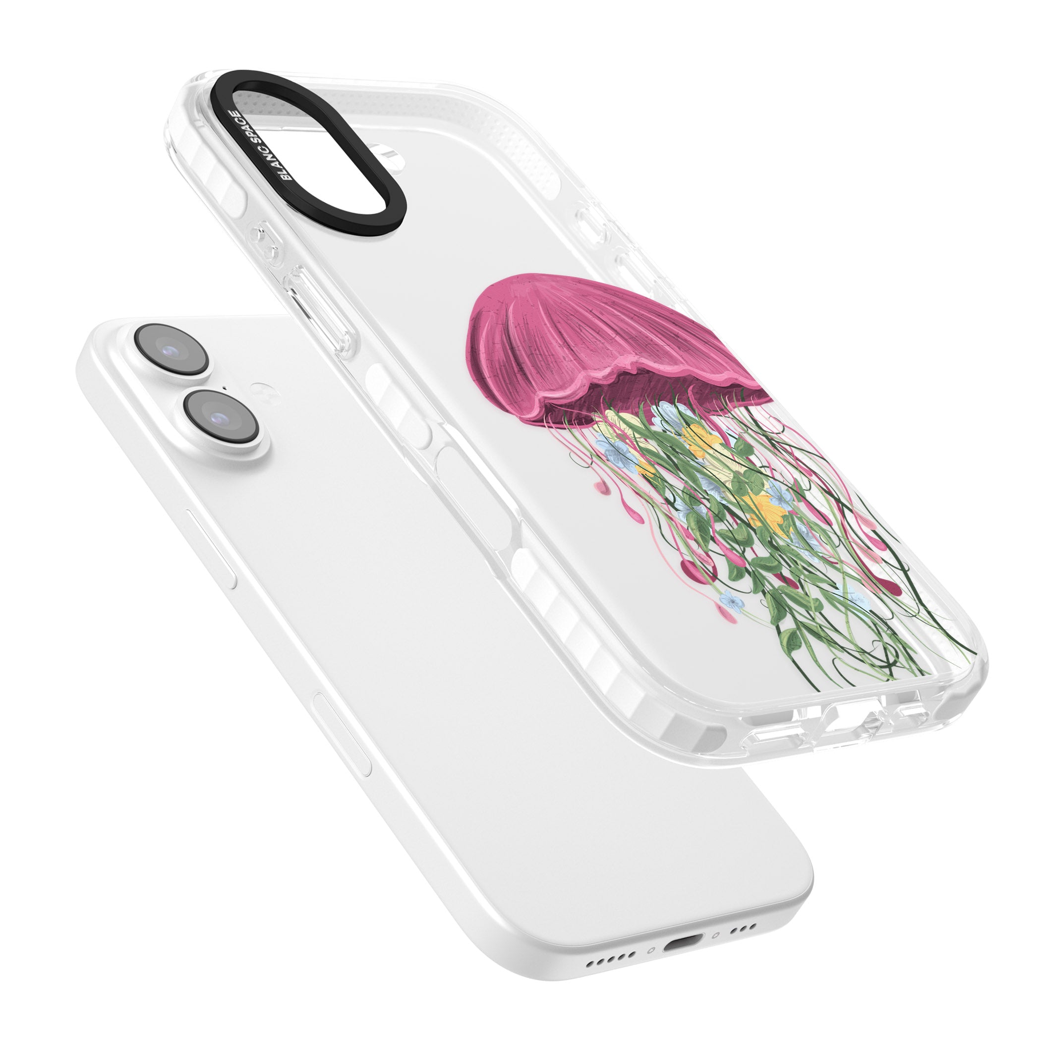 Botanical Jellyfish iPhone 17 Impact Clear Phone Case Colours