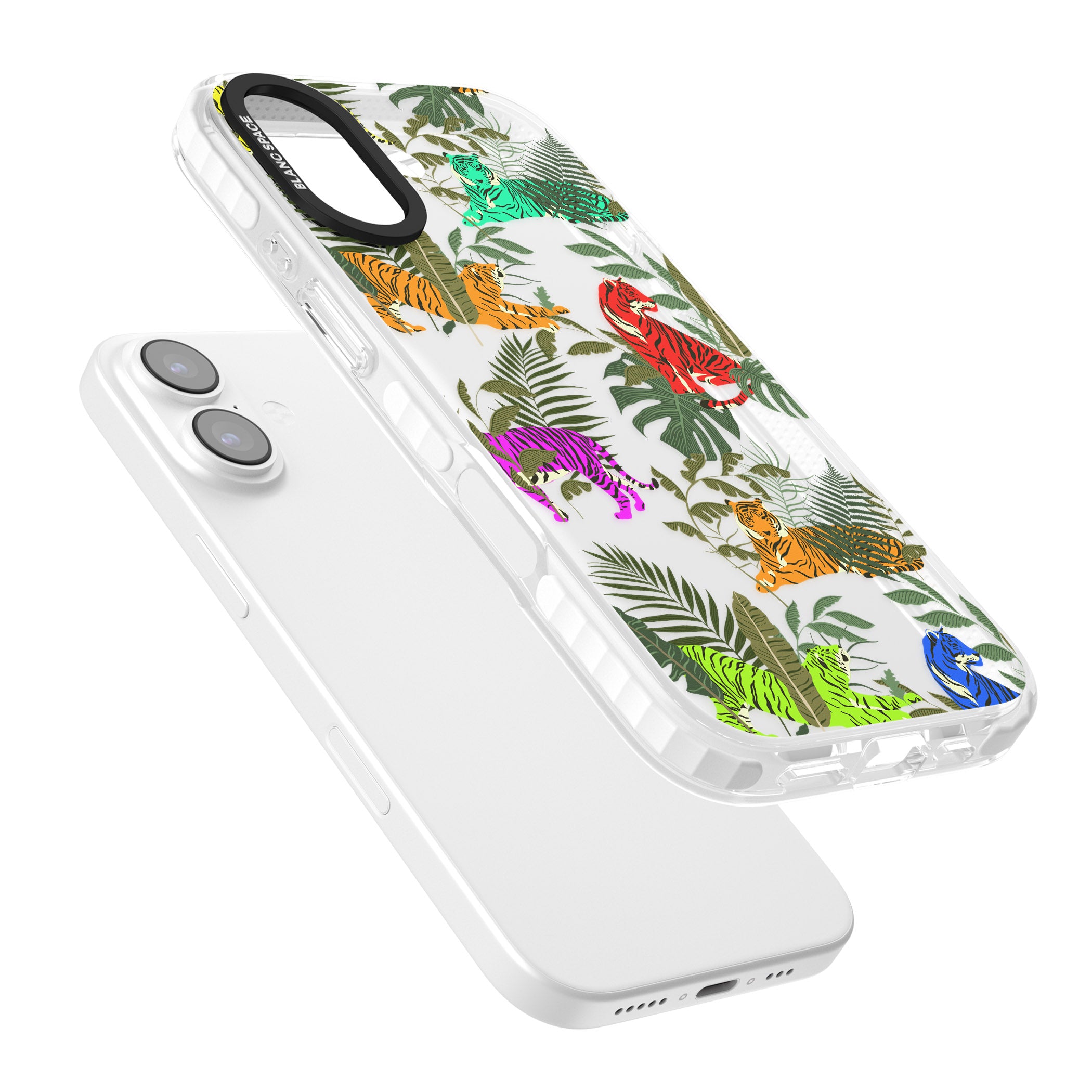 Colorful Jungle Tiger iPhone 17 Impact Clear Phone Case Colours