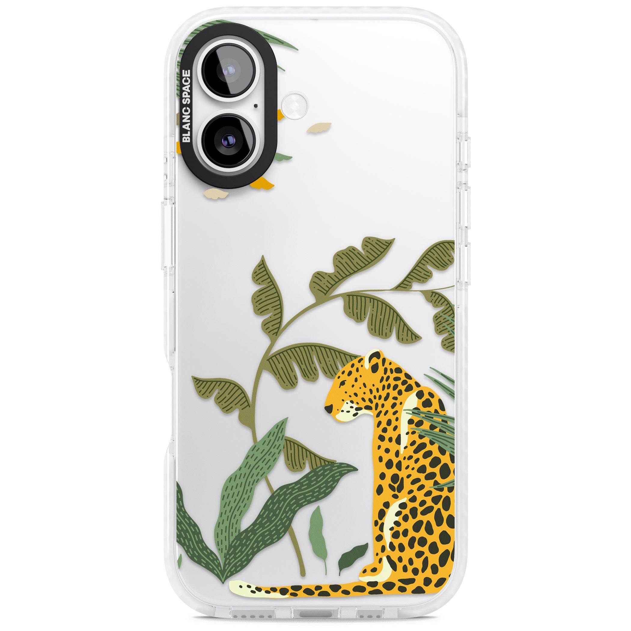 Large Jungle Cat Pattern iPhone 17 Impact Clear Phone Case