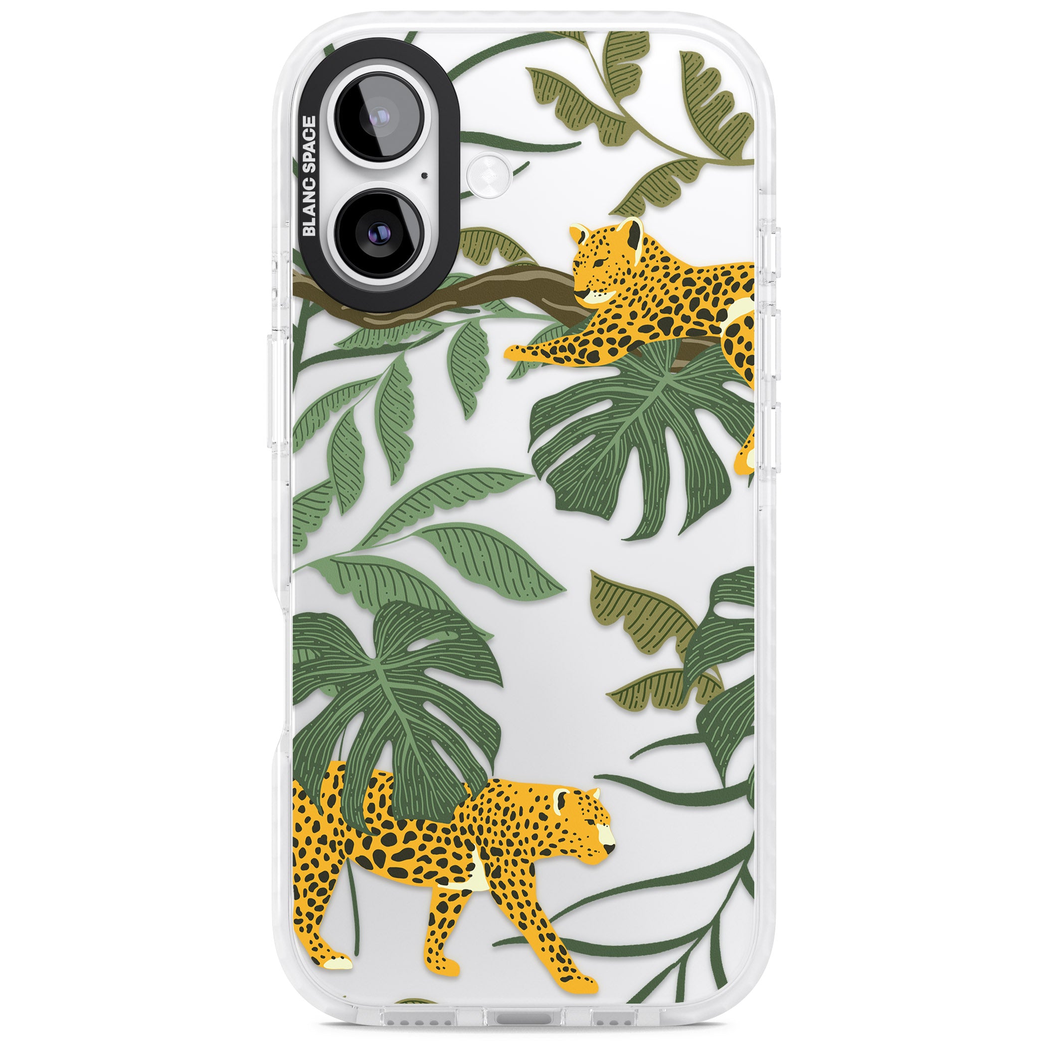Jungle Cat Pattern iPhone 17 Impact Clear Phone Case