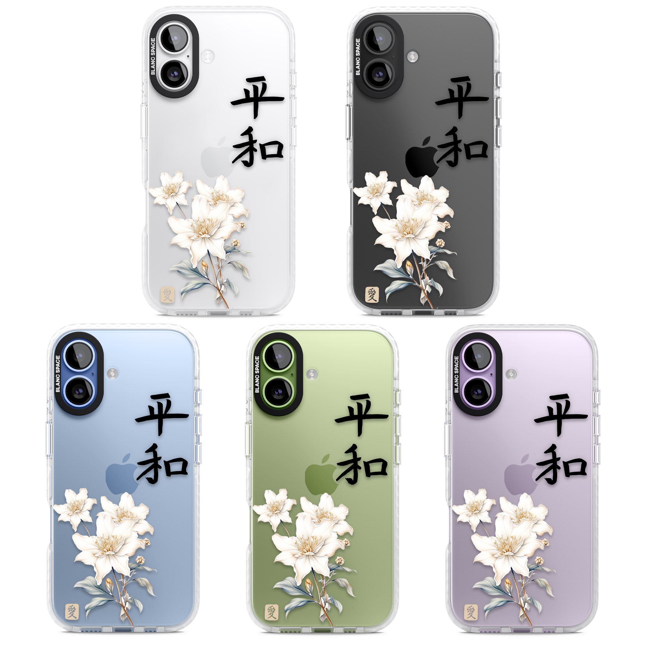 Peace And Flowers iPhone 17 Impact Clear Phone Case APT Impact Protection