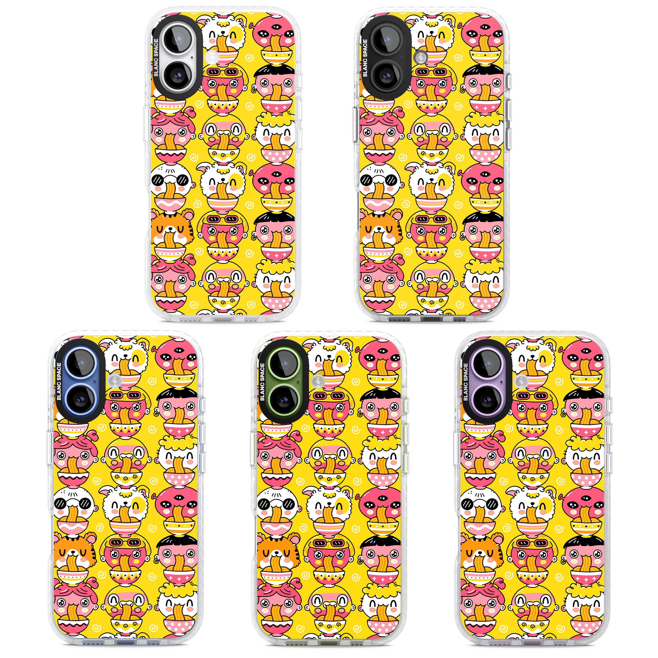 Ramen Noodle Kawaii Pattern iPhone 17 Impact Clear Phone Case APT Impact Protection