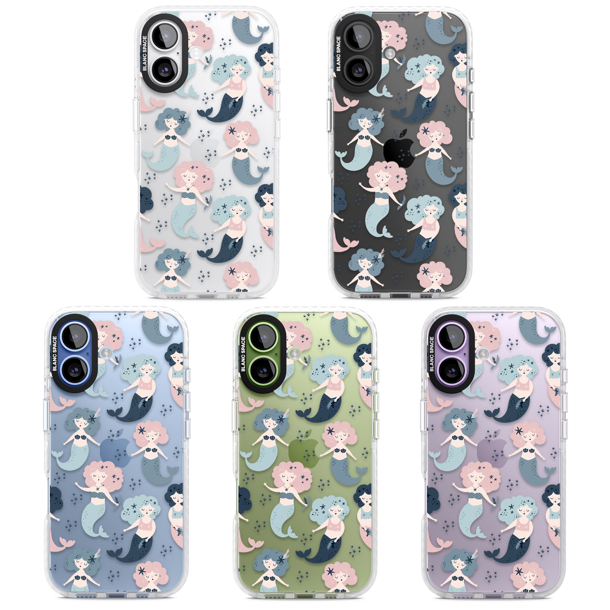 Pastel Mermaids iPhone 17 Impact Clear Phone Case APT Impact Protection