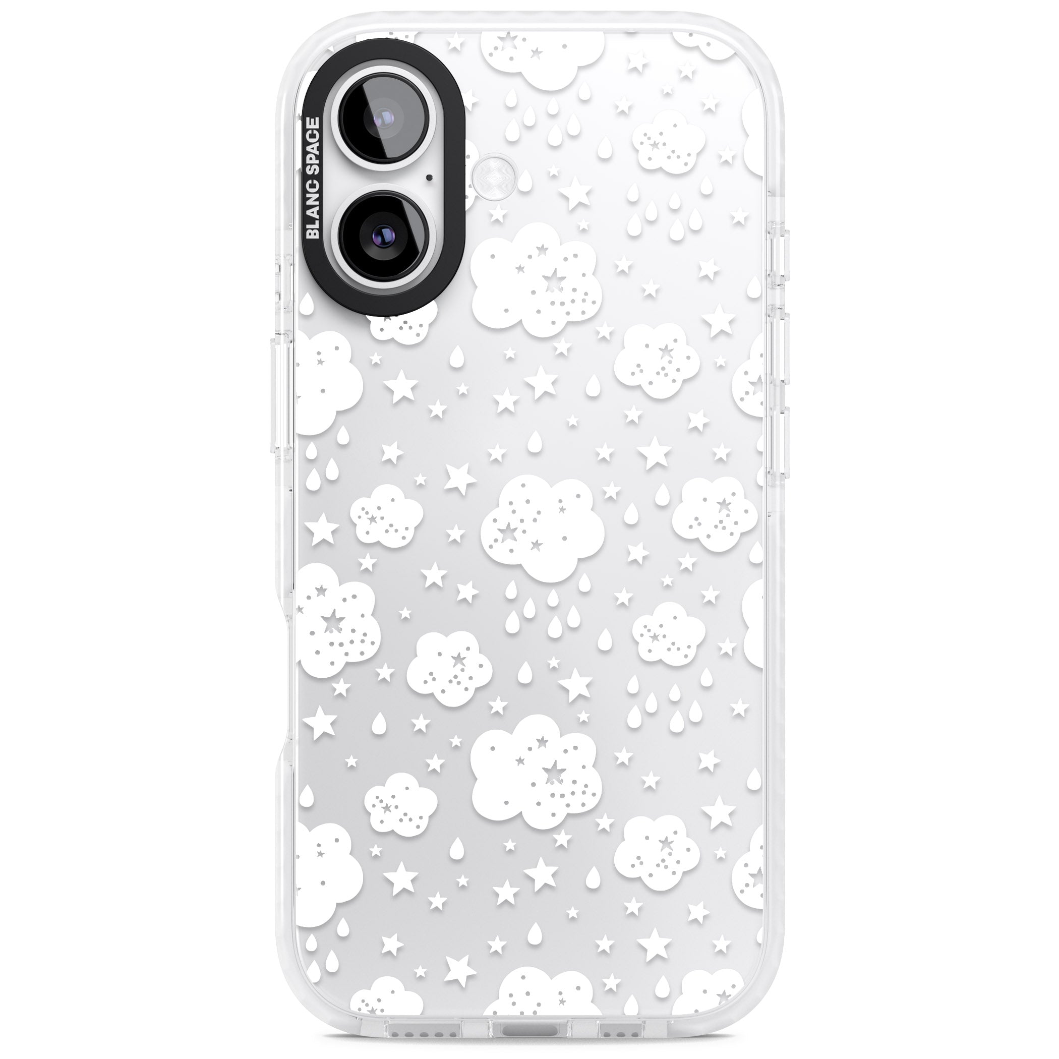 Starry Rain Clouds iPhone 17 Impact Clear Phone Case