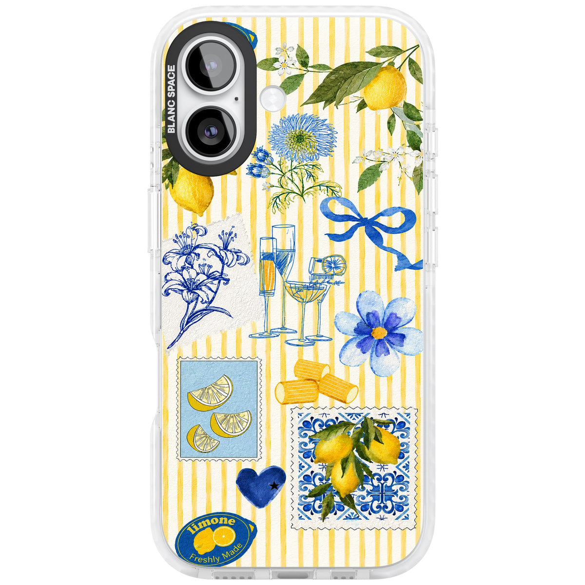 Limone Riviera iPhone 16 / iPhone 16 Plus / iPhone 17 Impact Clear Phone Case front