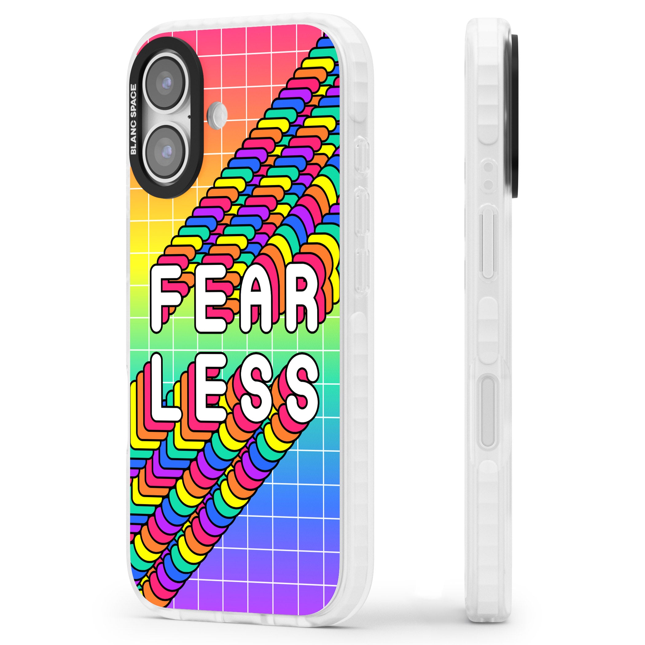 Fearless iPhone 17 Impact Clear Phone Case Side Profile