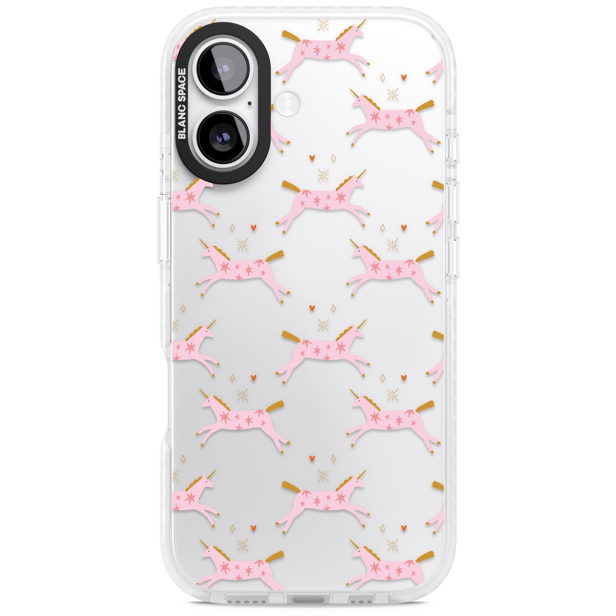 Pink Unicorn iPhone 17 Impact Clear Phone Case