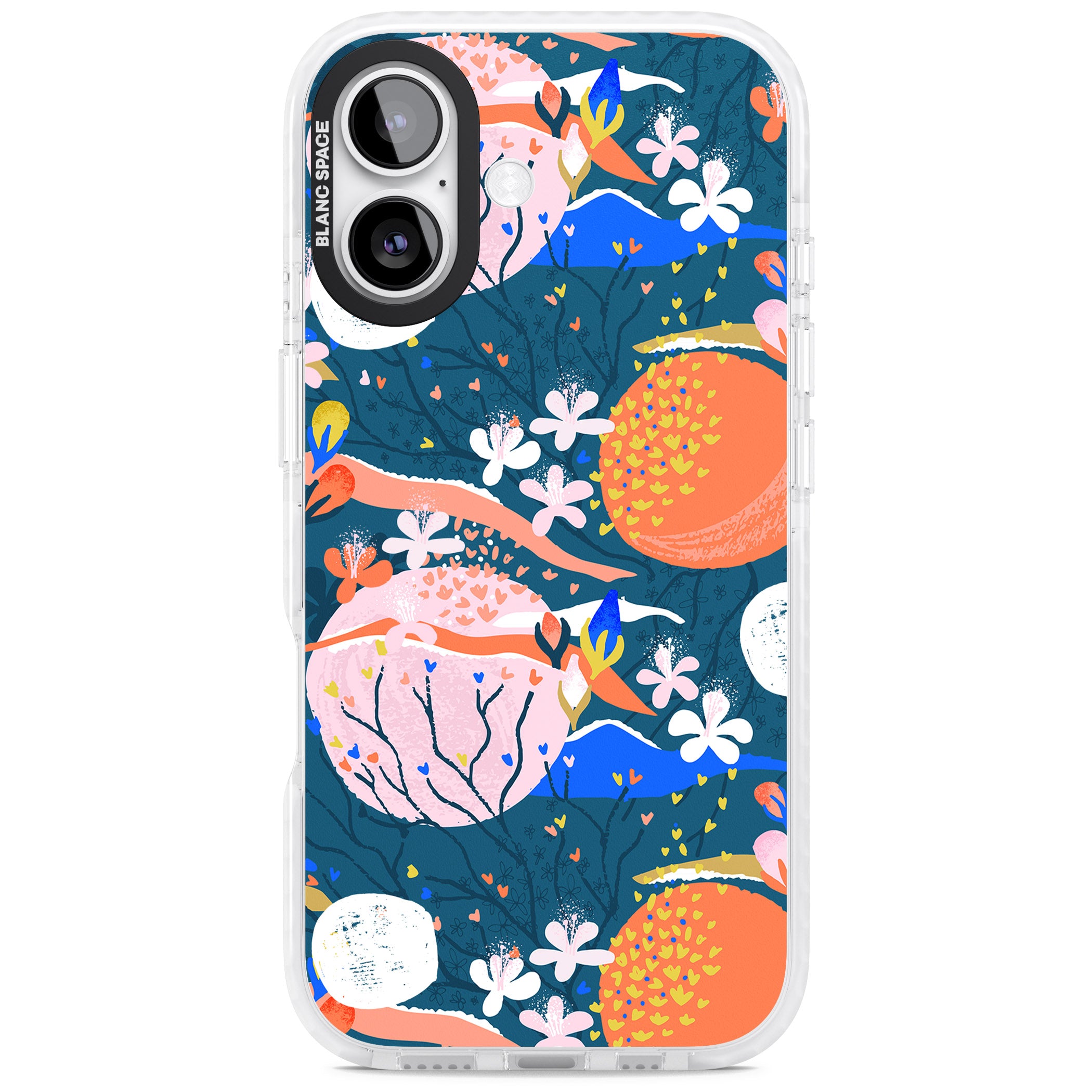 Vibrant Coral Pattern iPhone 17 Impact Pro Clear Phone Case