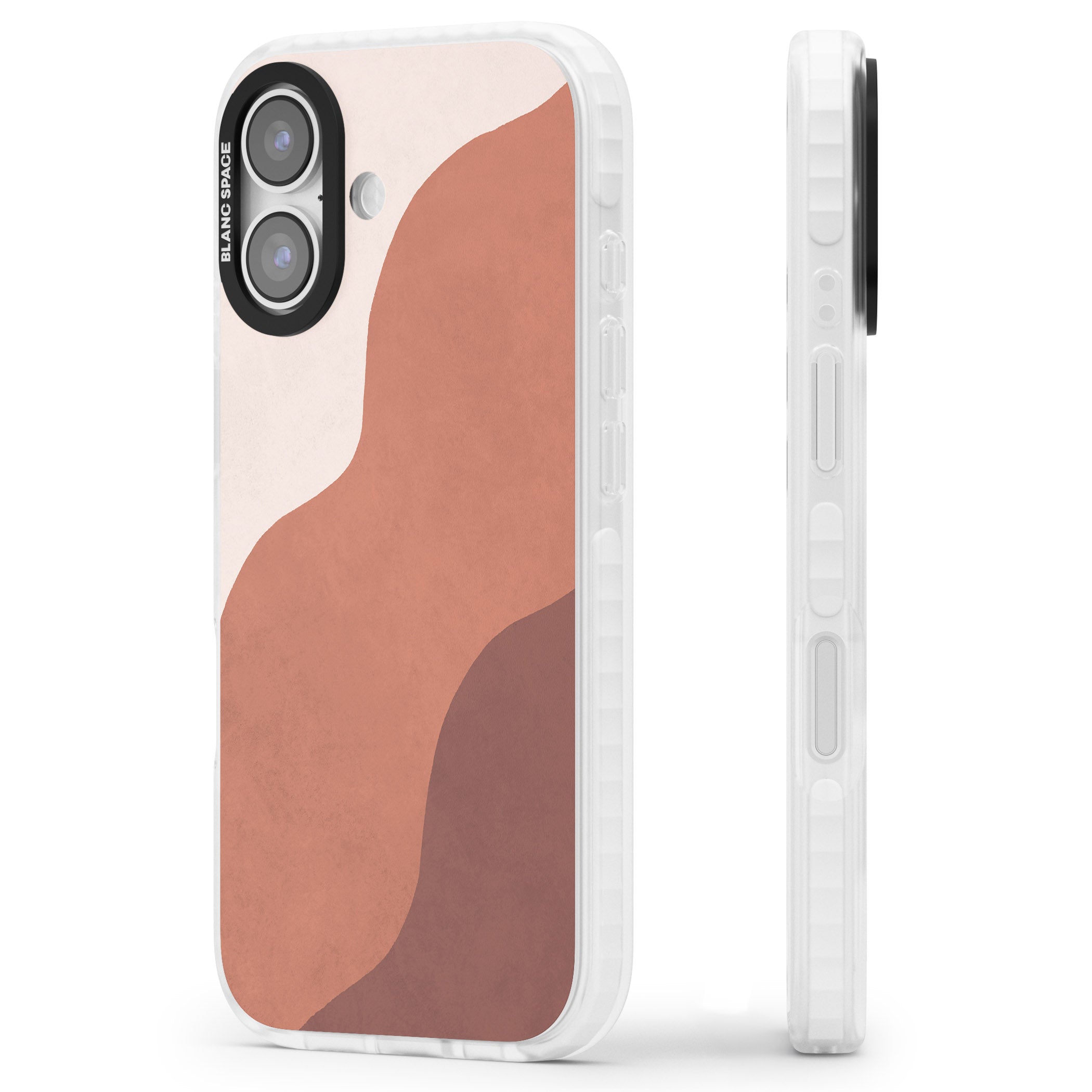 Lush Abstract Watercolour Design #3 iPhone 17 Impact Pro Clear Phone Case Side Profile