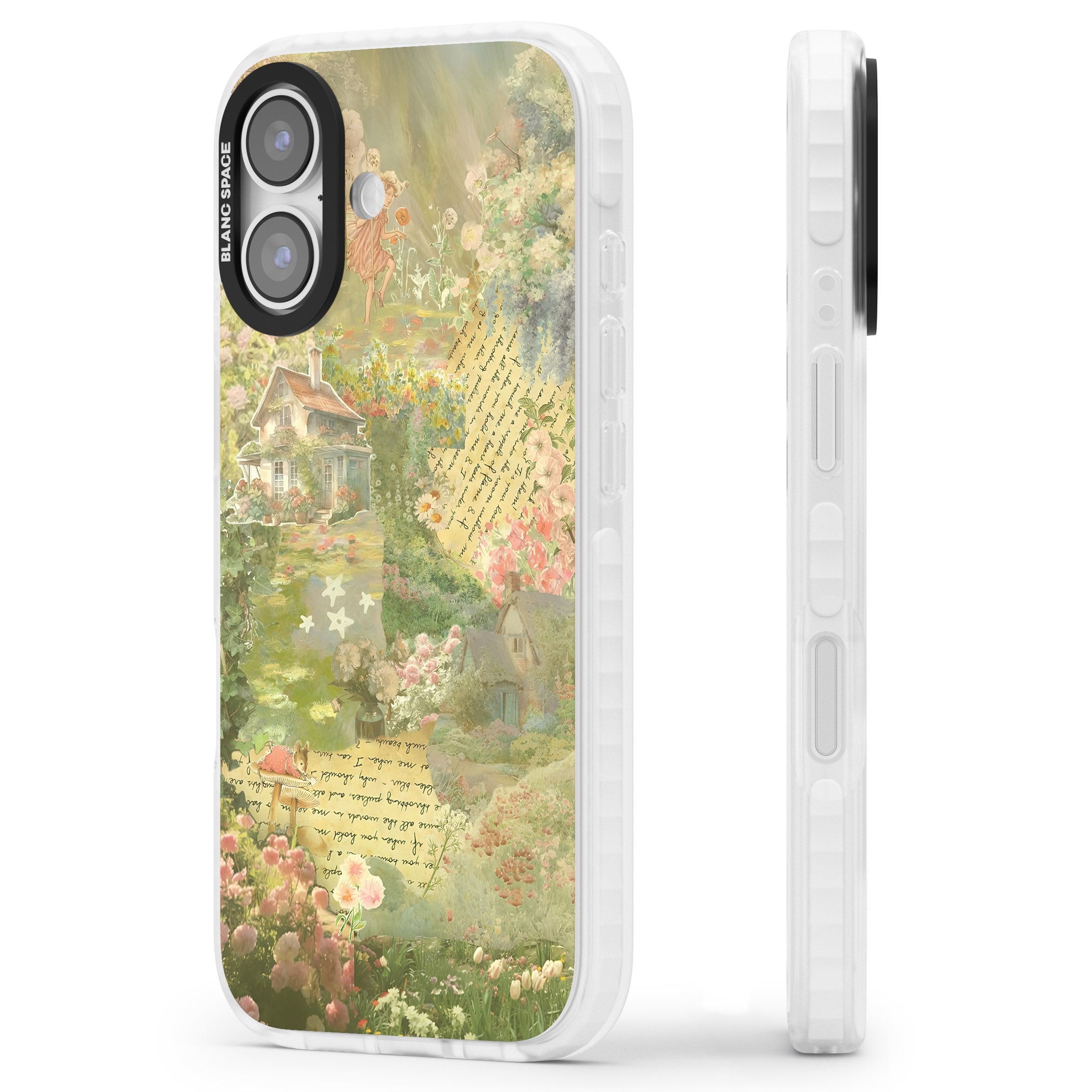 Soft Spring Collage iPhone 17 Impact Pro Clear Phone Case Side Profile