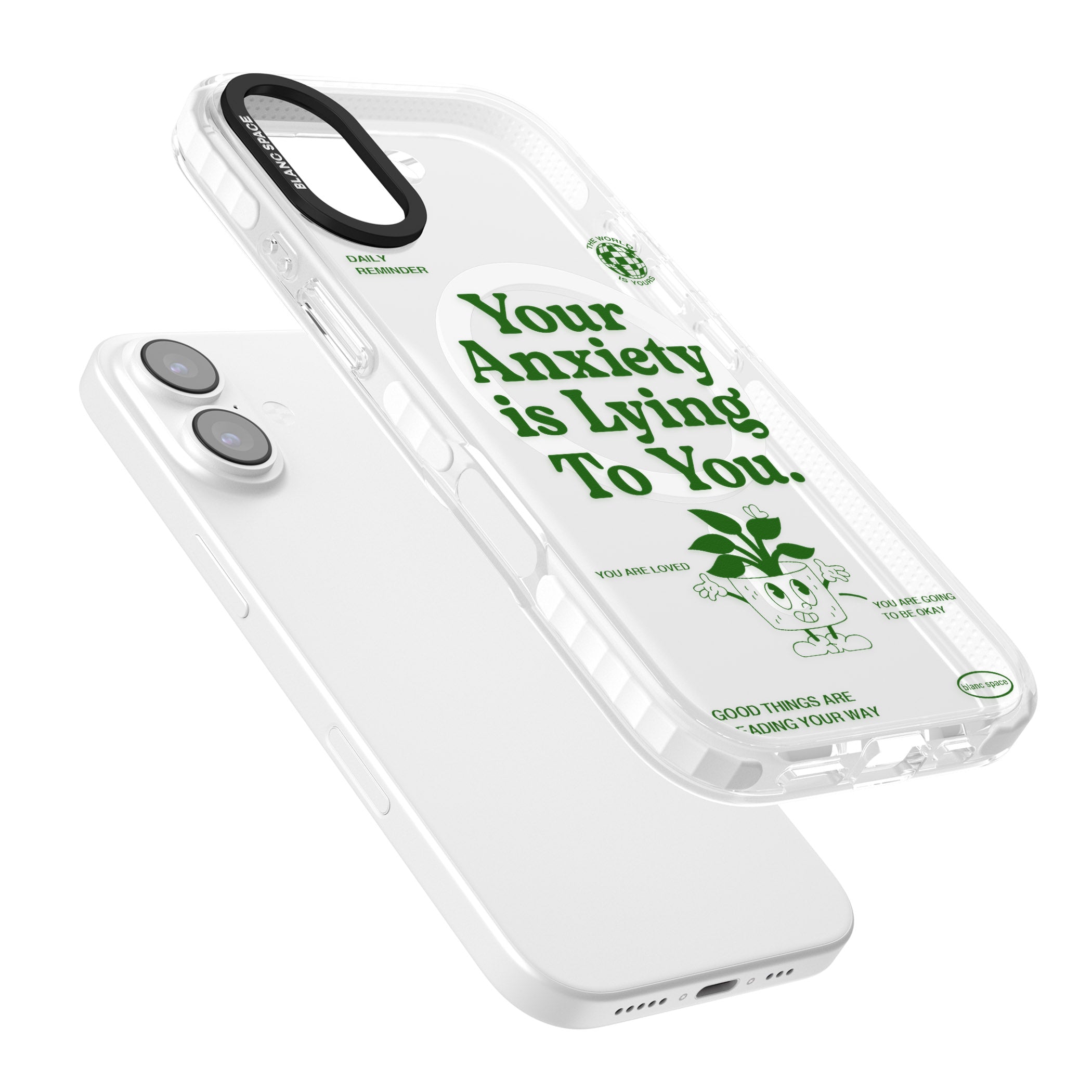 Your Anxiety Is Lying To You iPhone 17 Impact Pro Clear Phone Case Colours