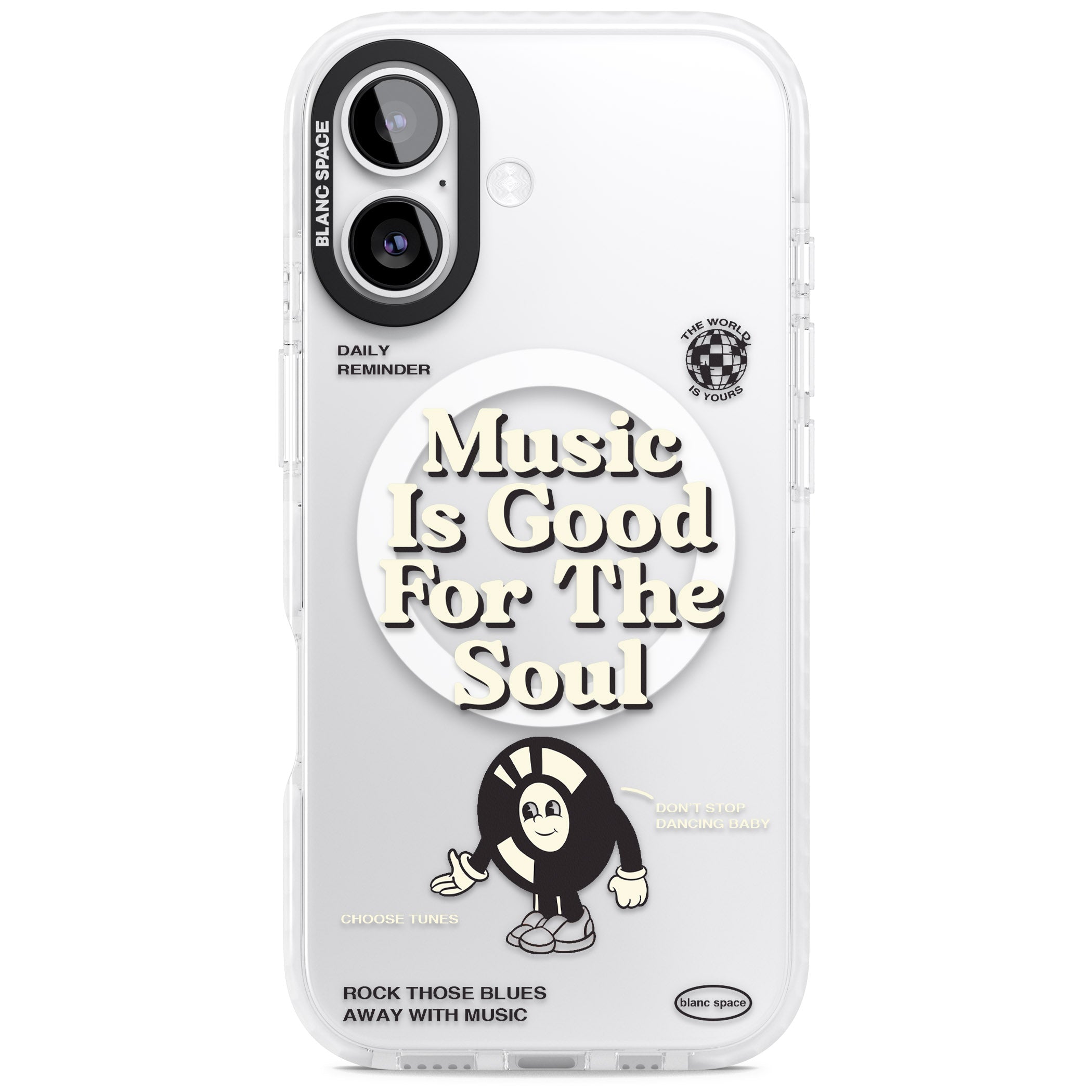 Music Is Good For The Soul iPhone 17 Impact Pro Clear Phone Case