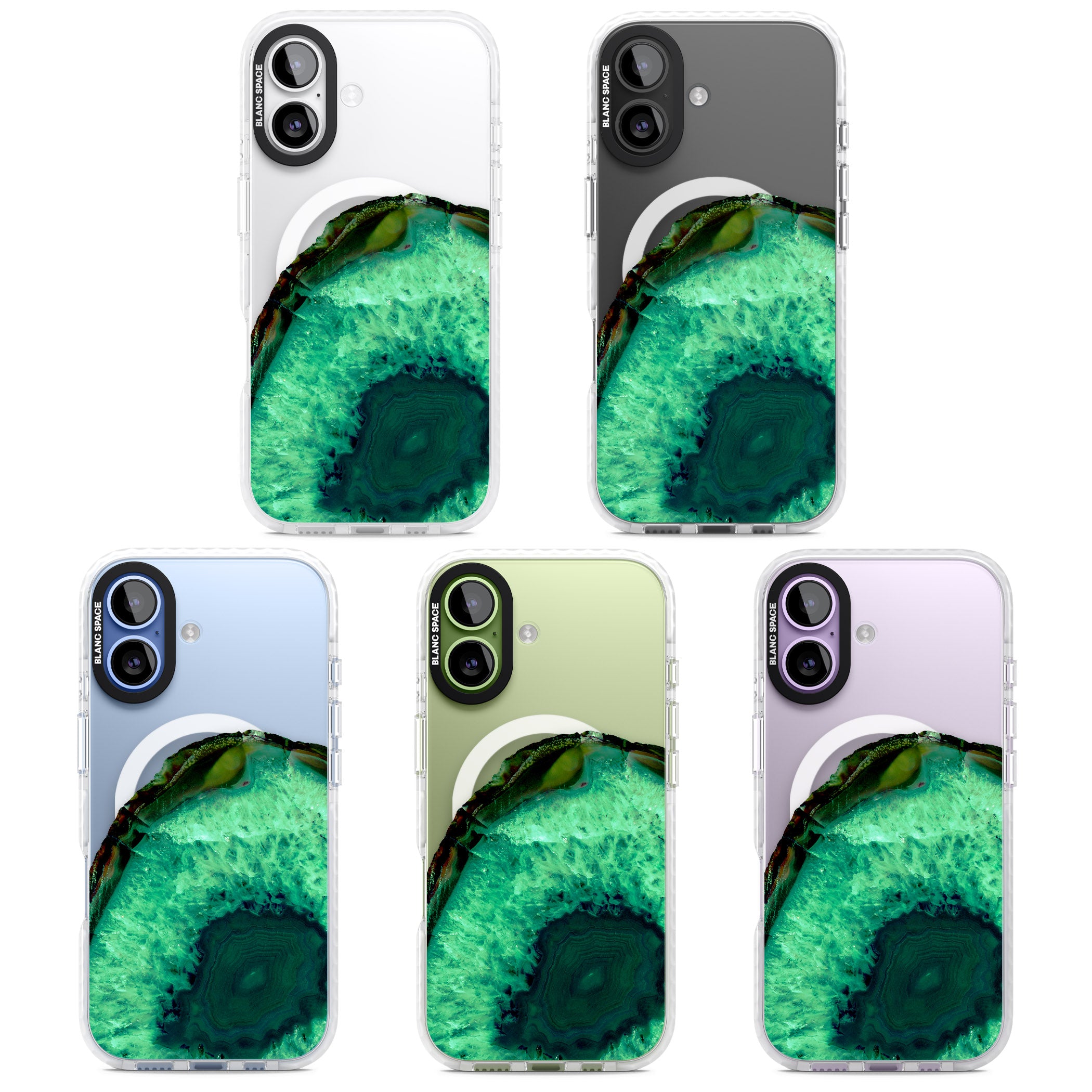 Emerald Geode iPhone 17 Impact Pro Clear Phone Case APT Impact Protection