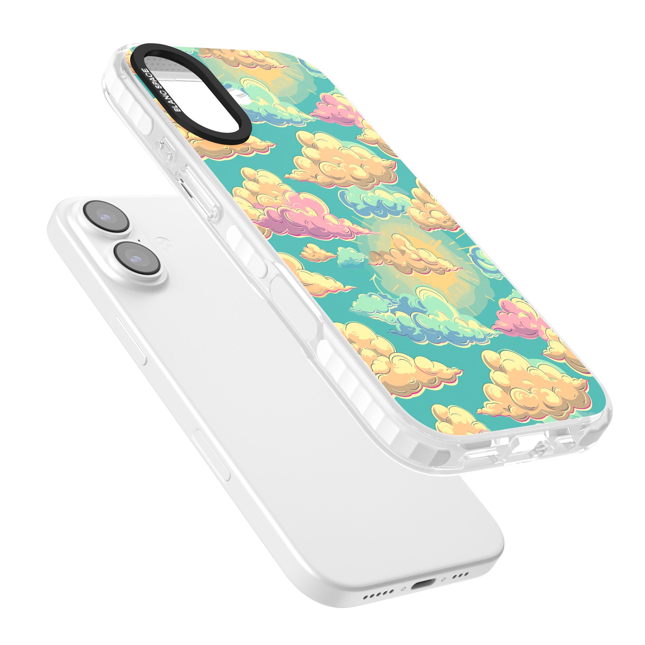 Pastel Clouds iPhone 17 Impact Pro Clear Phone Case Colours