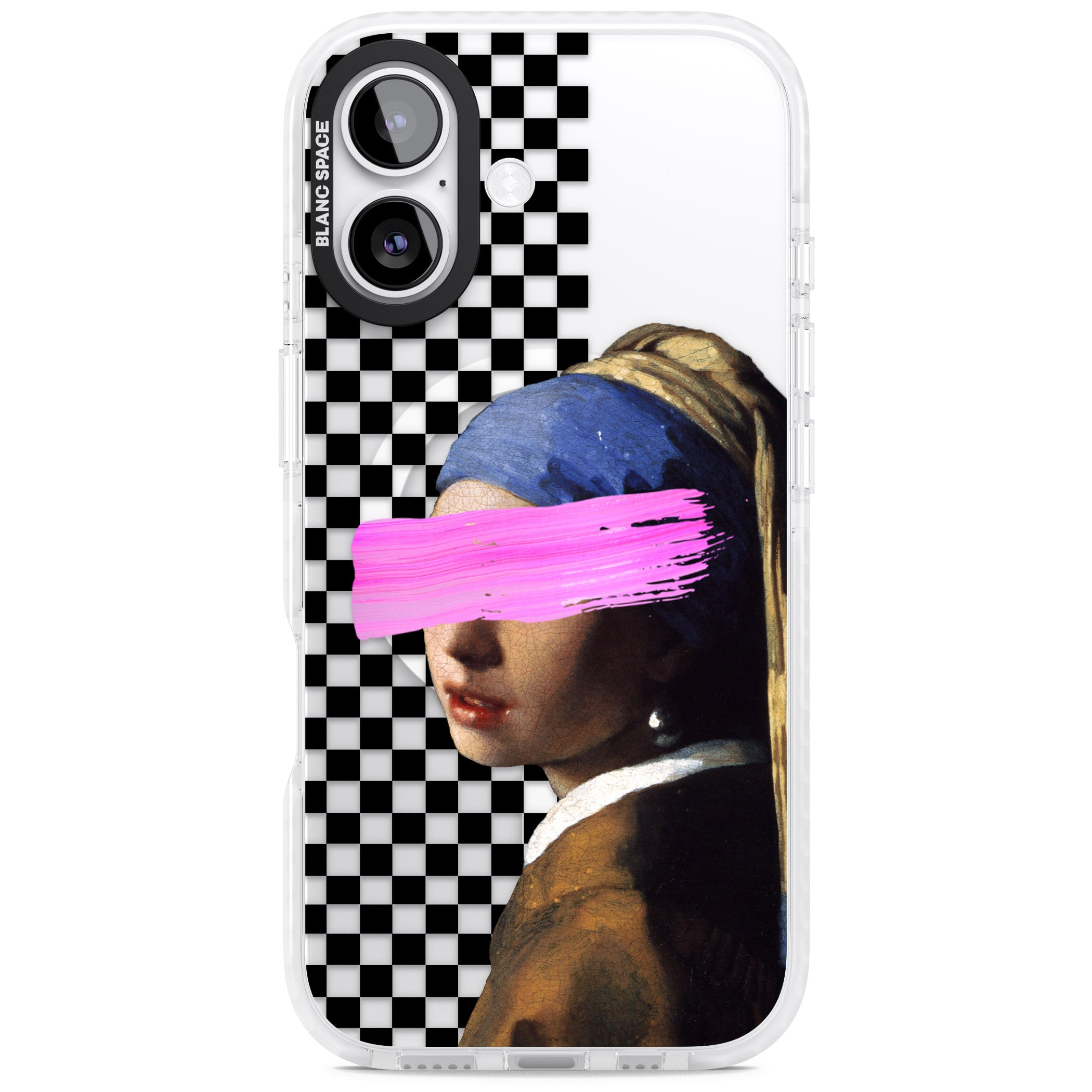 Abstract Pearl Girl iPhone 17 Impact Pro Clear Phone Case