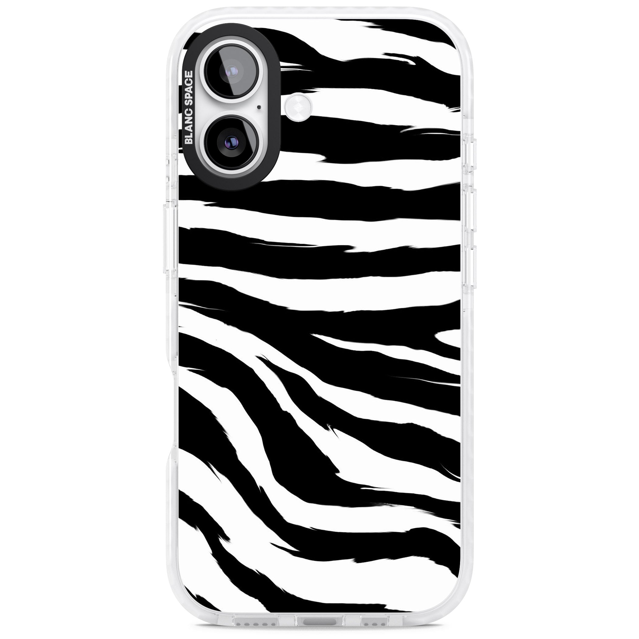 Black Zebra Print iPhone 17 Impact Pro Clear Phone Case