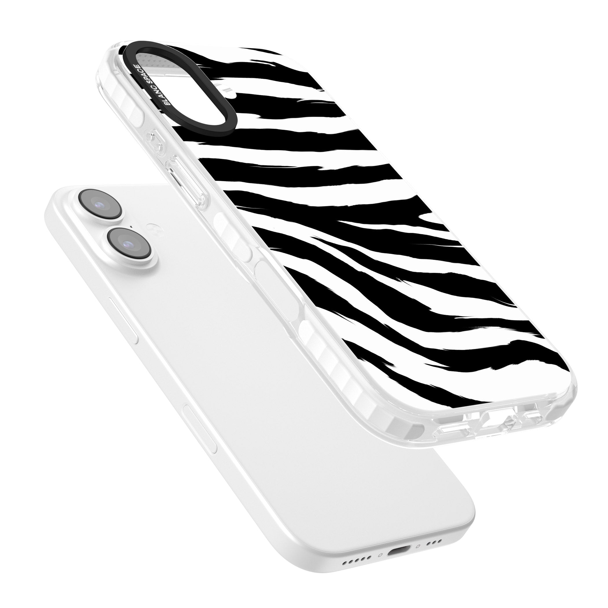 Black Zebra Print iPhone 17 Impact Pro Clear Phone Case Colours