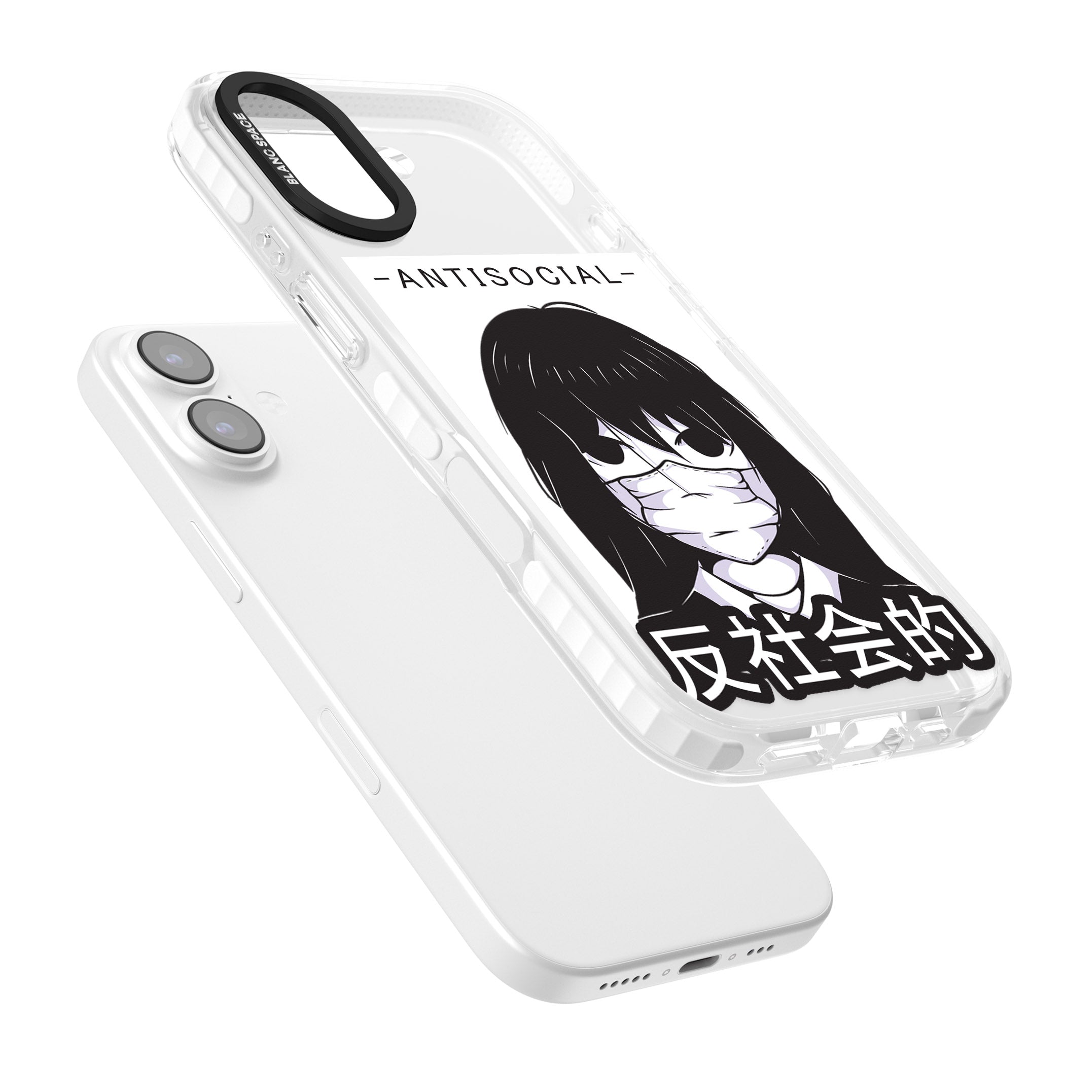 Anti Social iPhone 17 Impact Pro Clear Phone Case Colours