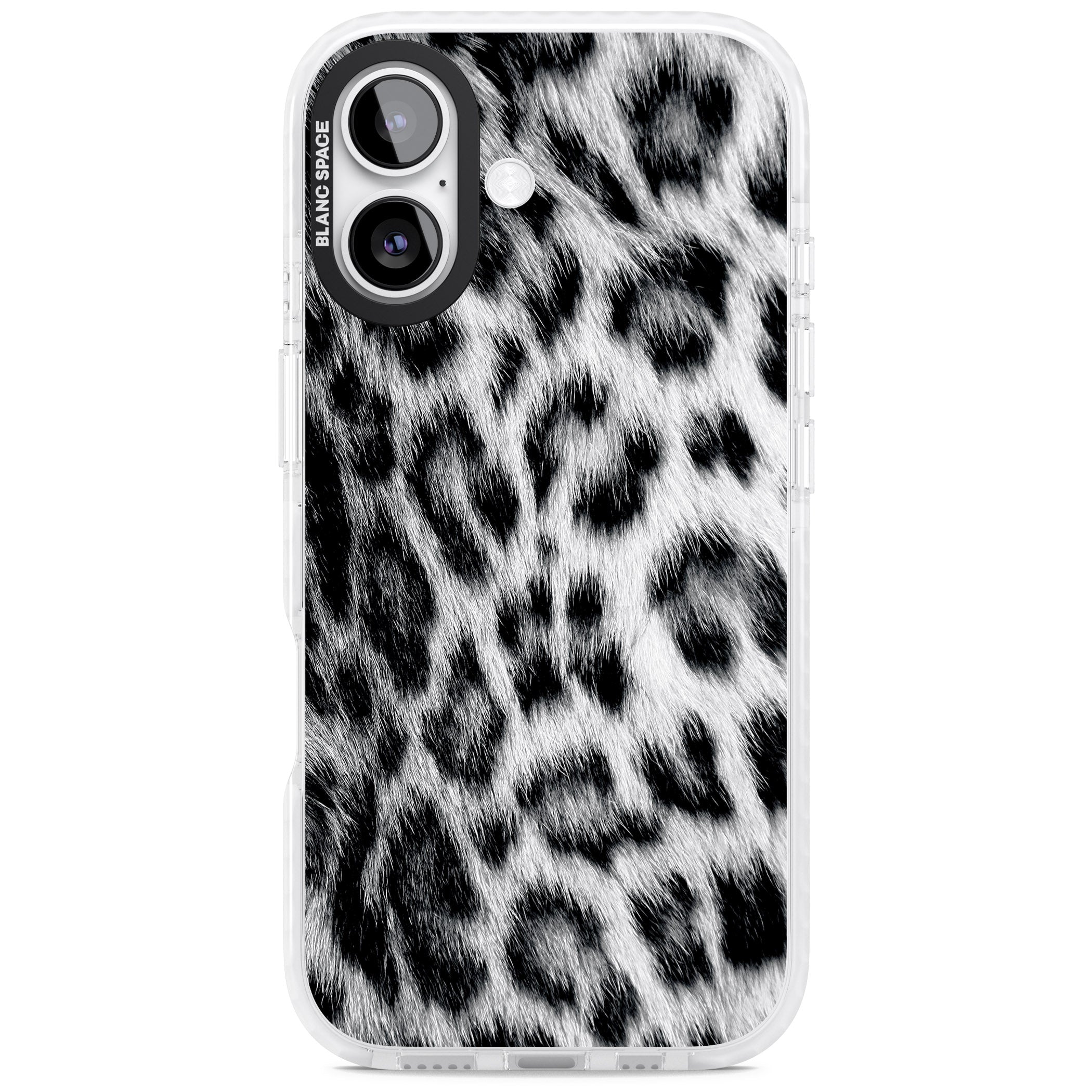 Animal Fur Pattern Snow Leopard iPhone 17 Impact Pro Clear Phone Case