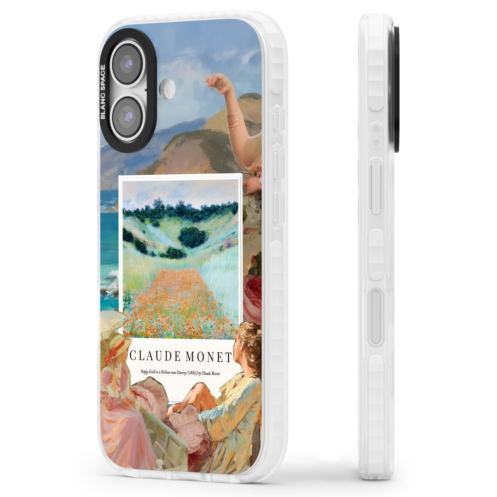 Monet Poppy Field iPhone 17 Impact Pro Clear Phone Case Side Profile