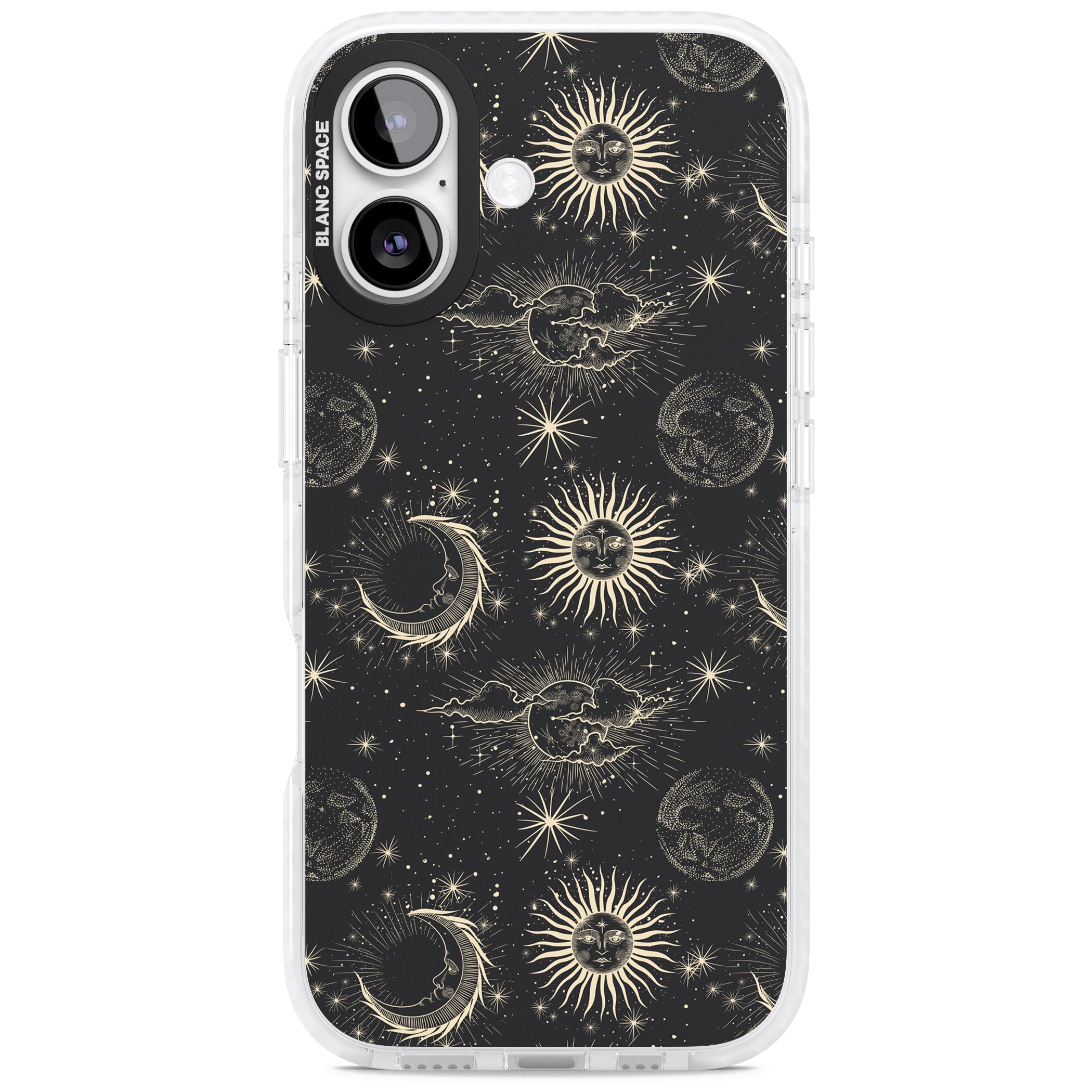 Suns & Moons Celestial Night iPhone 17 Impact Pro Clear Phone Case