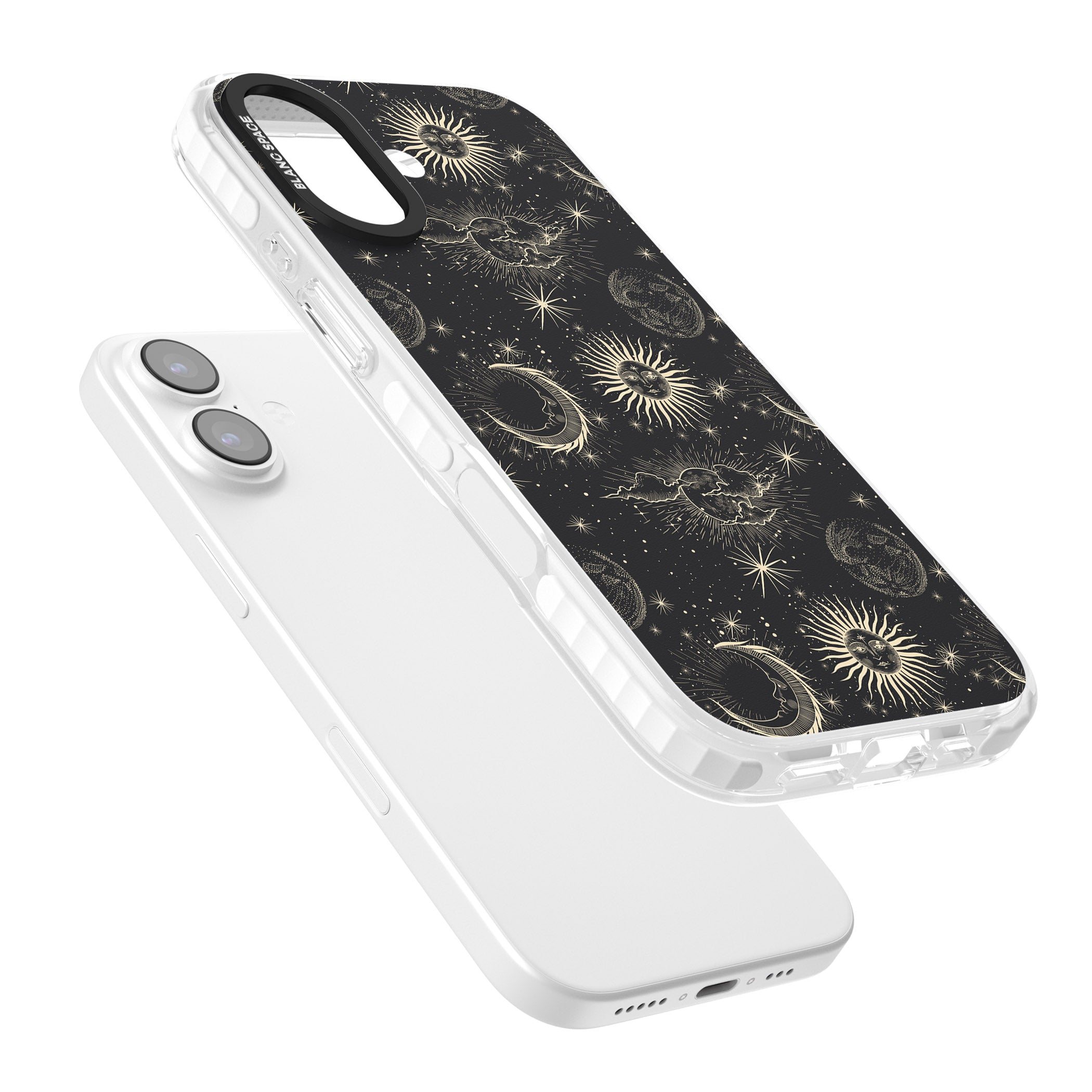Suns & Moons Celestial Night iPhone 17 Impact Pro Clear Phone Case Colours
