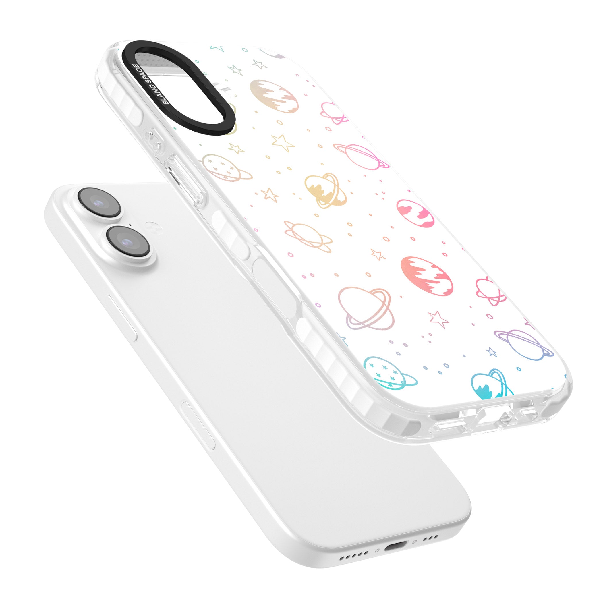 Pastel Cosmic Galaxy iPhone 17 Impact Pro Clear Phone Case Colours