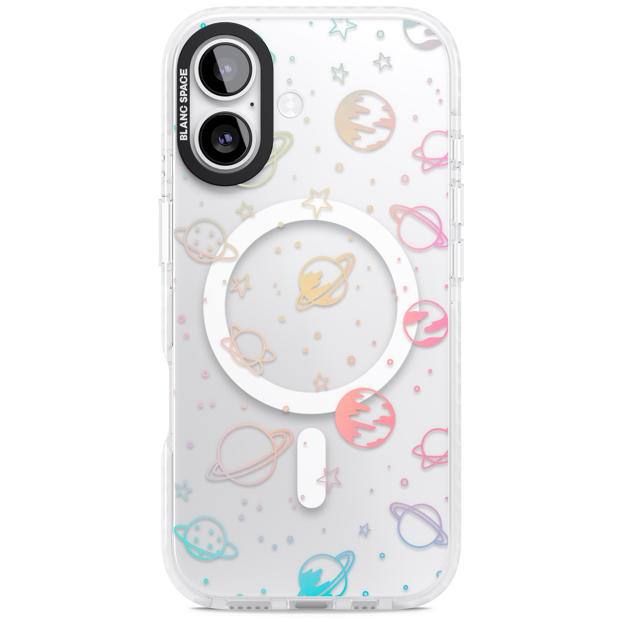 Pastel Space Universe iPhone 17 Impact Pro Clear Phone Case