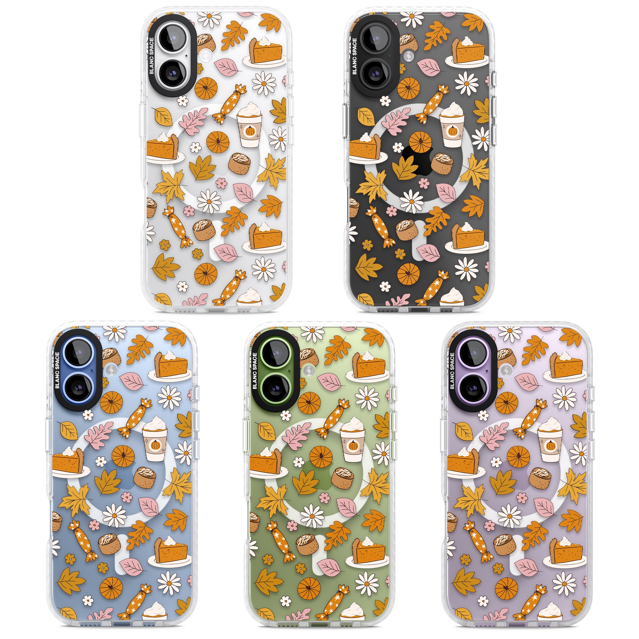 Pumpkin Spice iPhone 17 Impact Pro Clear Phone Case APT Impact Protection