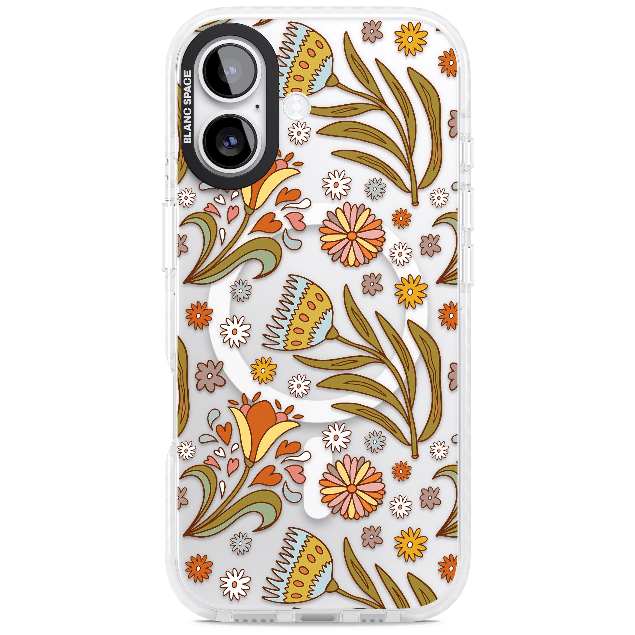 Boho Celestial Wildflower iPhone 17 Impact Pro Clear Phone Case