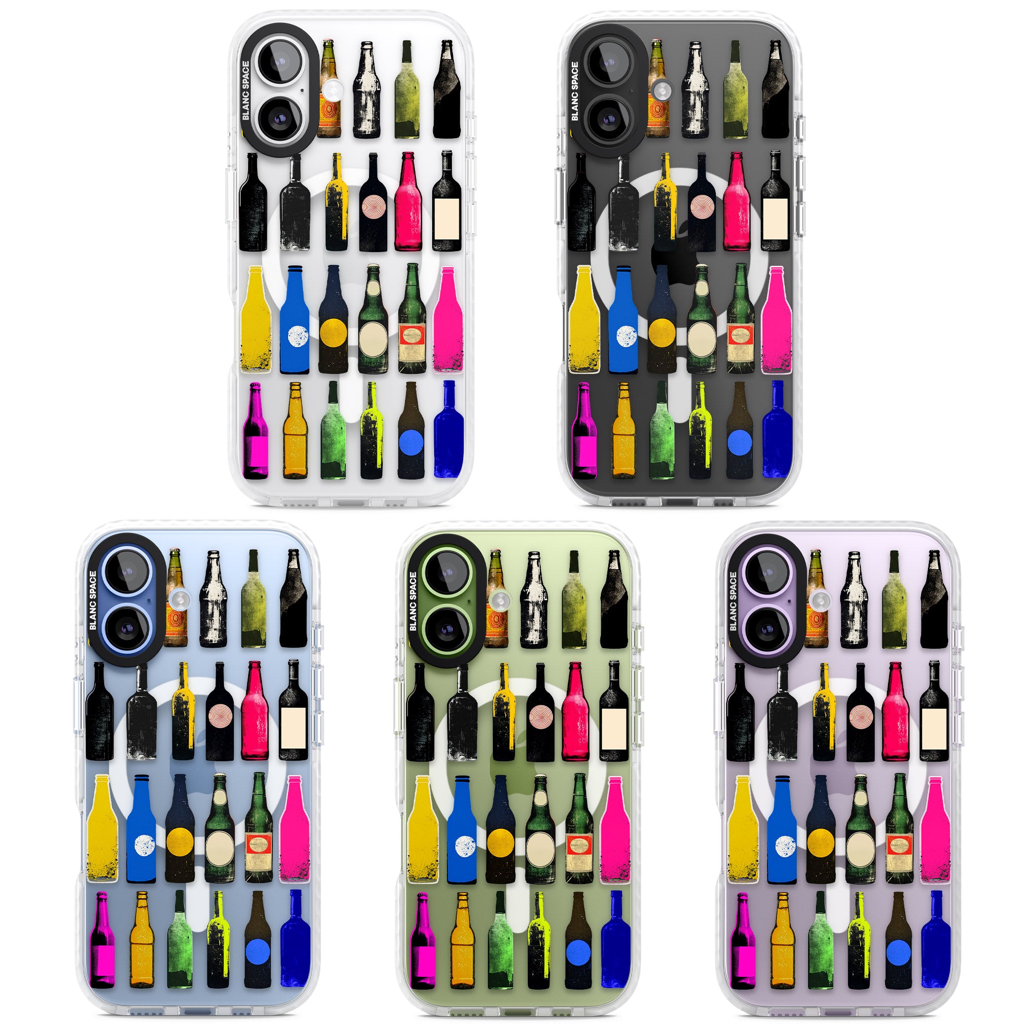 Glass Bottles iPhone 17 Impact Pro Clear Phone Case APT Impact Protection