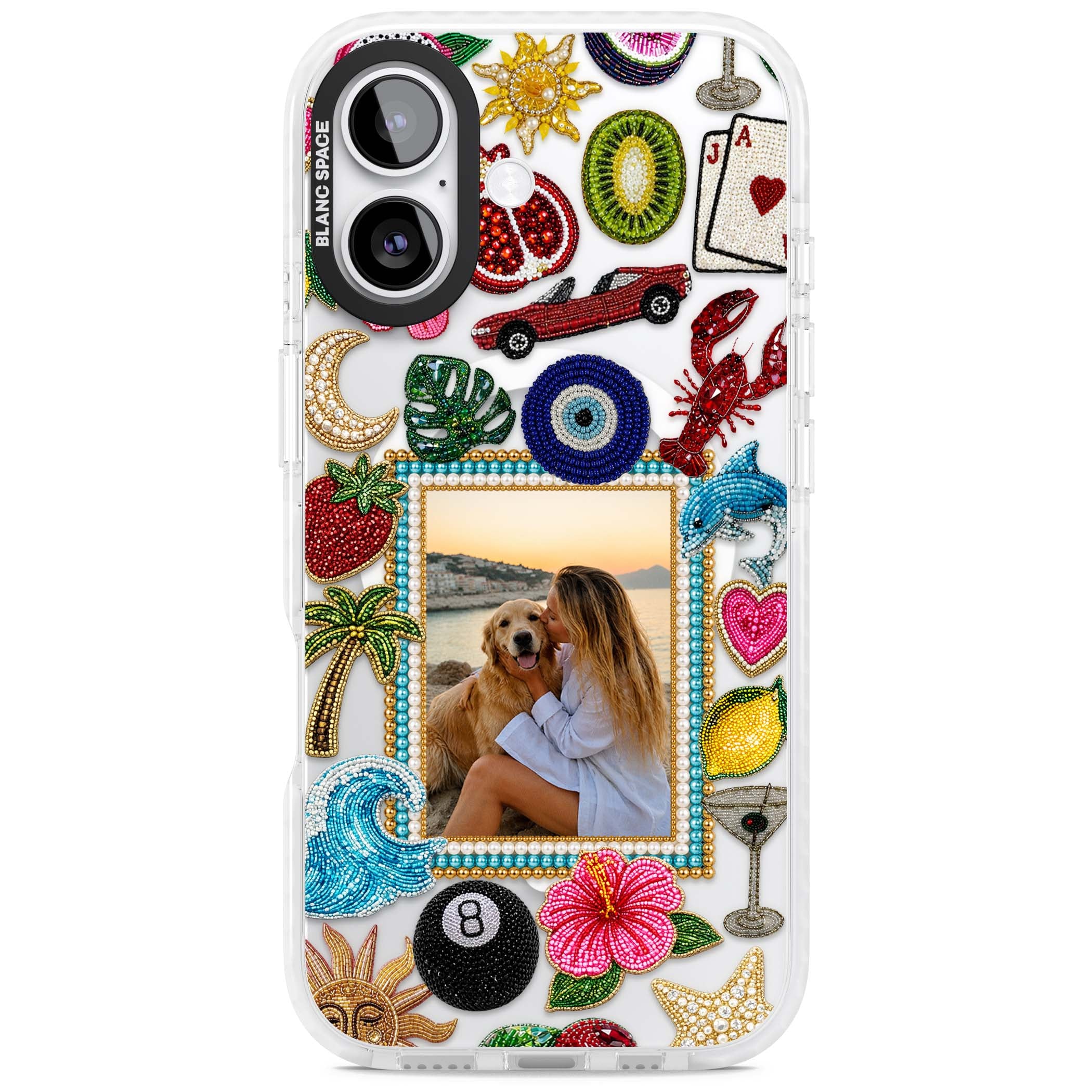 Beaded Photo coastal iPhone case | Impact Magsafe case for iPhone 17