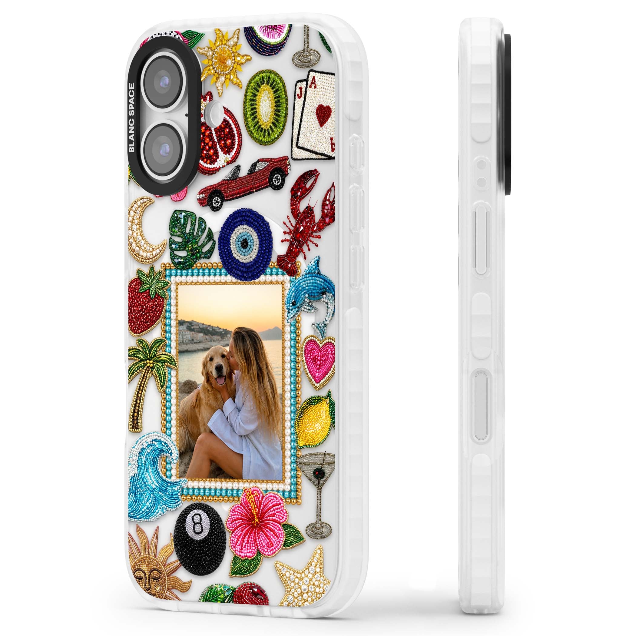 Beaded Photo coastal iPhone case | Impact Magsafe case for iPhone 17