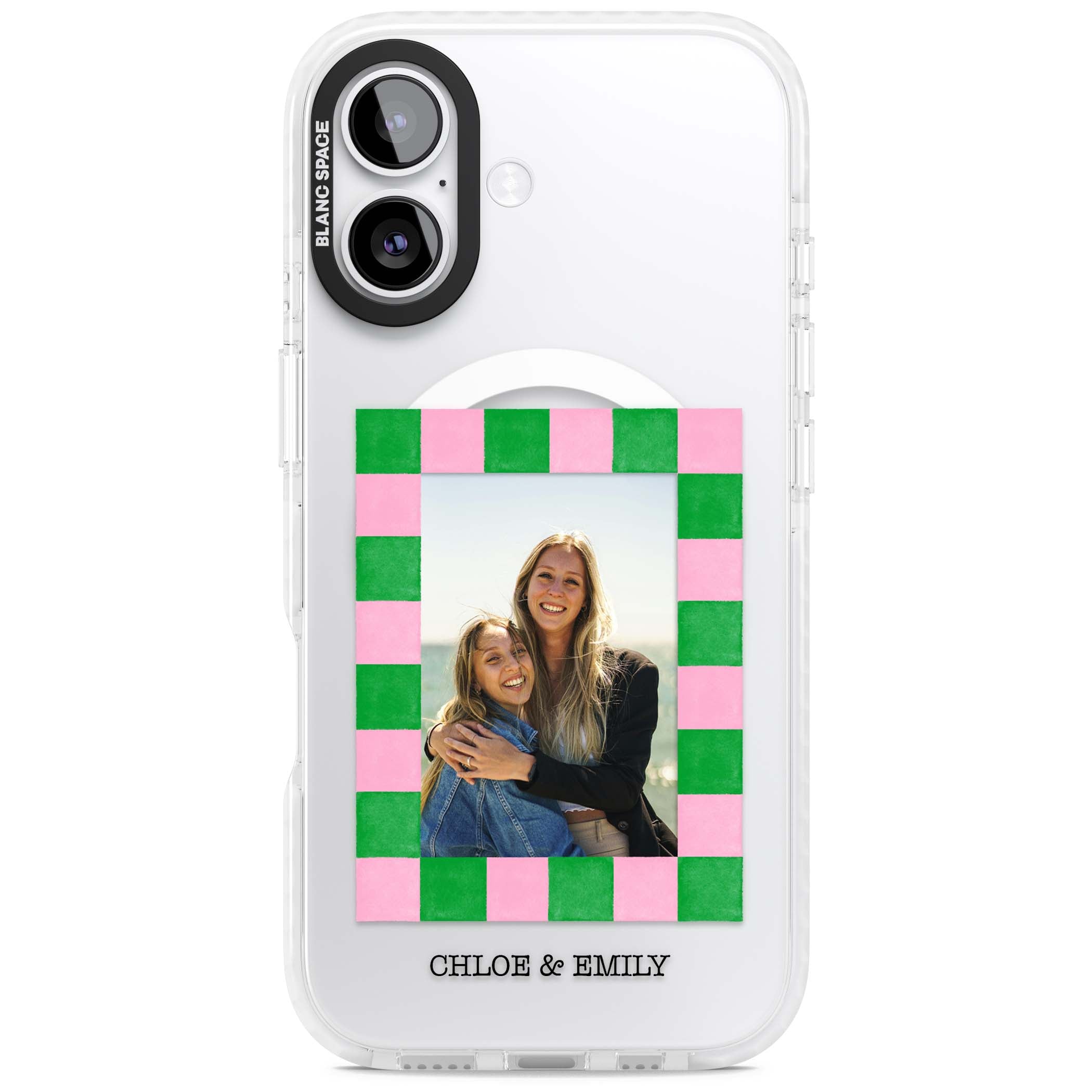 Riviera Check Photo cute iPhone case | Impact Magsafe case for iPhone 17