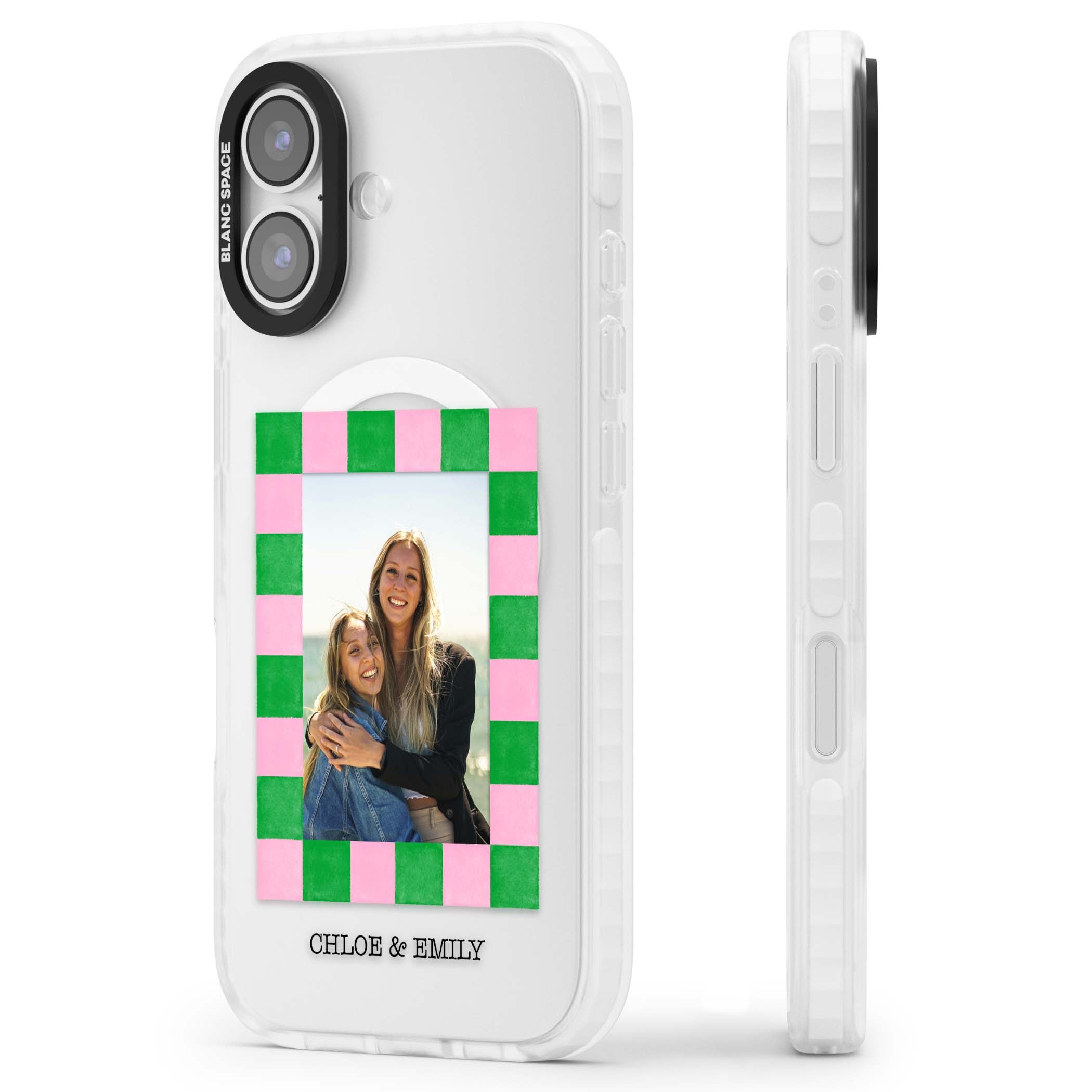 Riviera Check Photo cute iPhone case | Impact Magsafe case for iPhone 17
