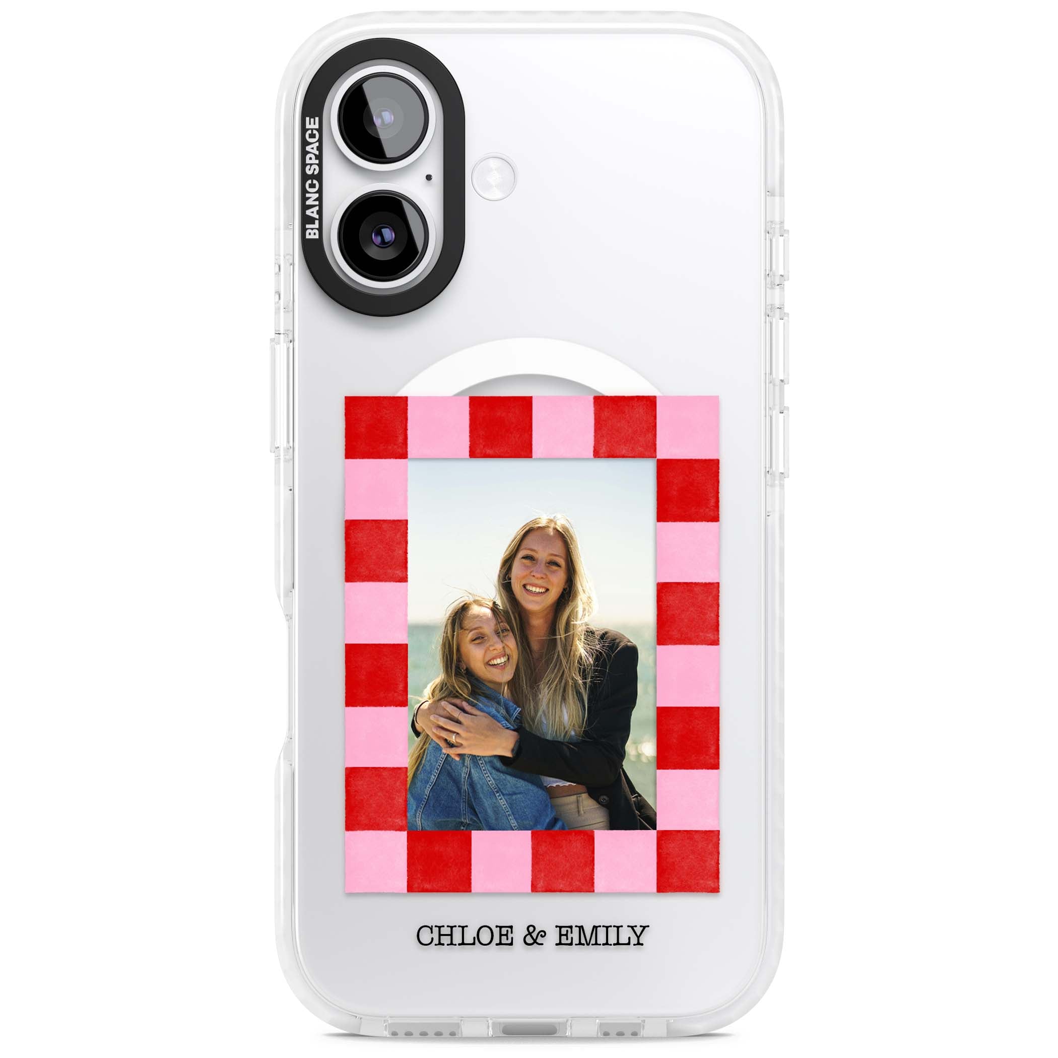 Bubblegum Check Photo for her iPhone case | Impact Magsafe case for iPhone 17