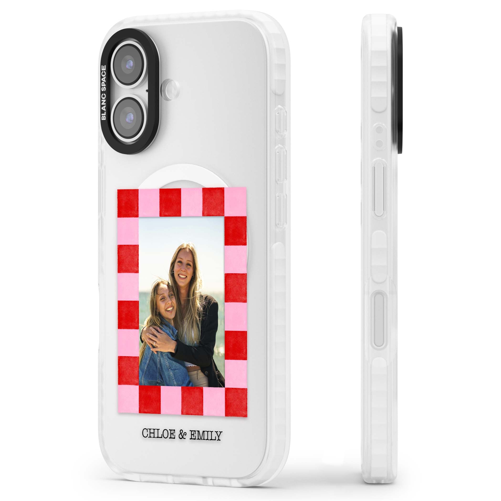 Bubblegum Check Photo for her iPhone case | Impact Magsafe case for iPhone 17