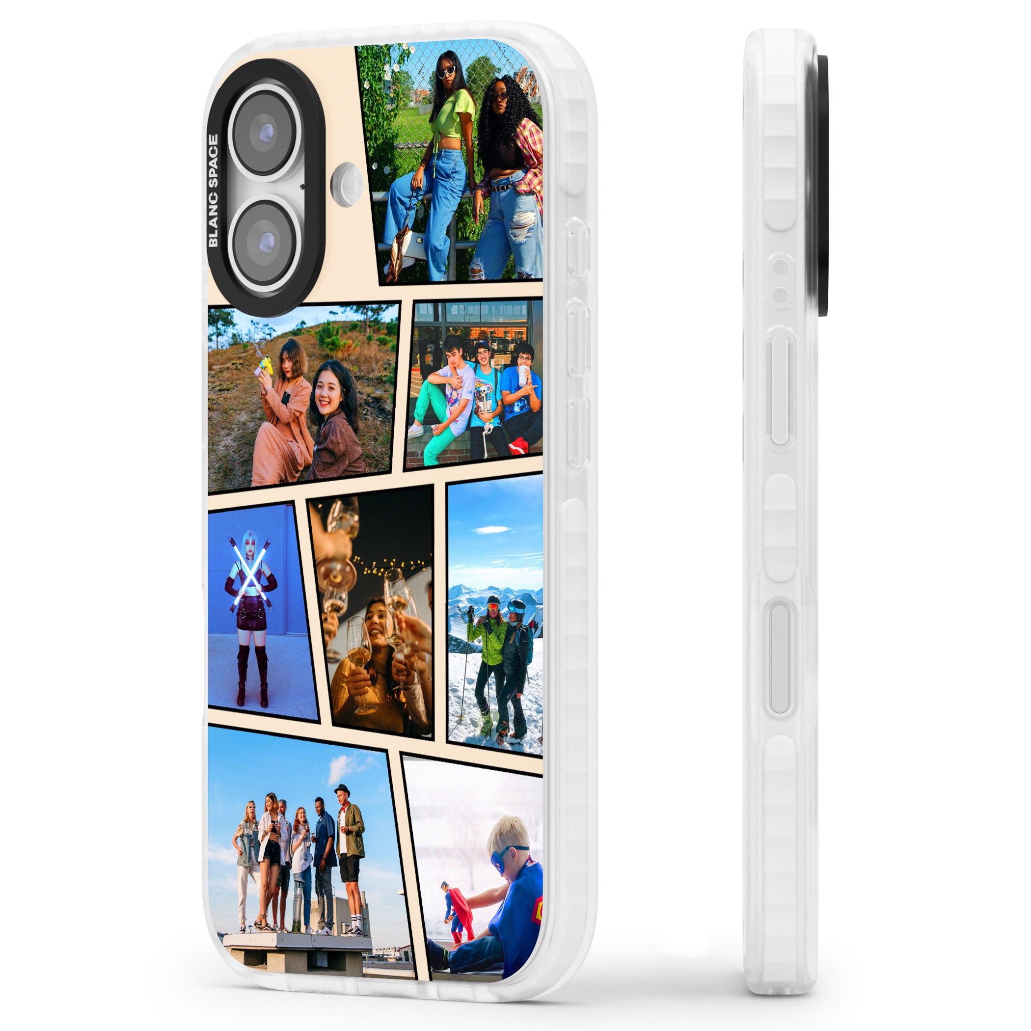 Personalised Comic Strip Photo iPhone 17 Impact Pro Clear Phone Case Side Profile
