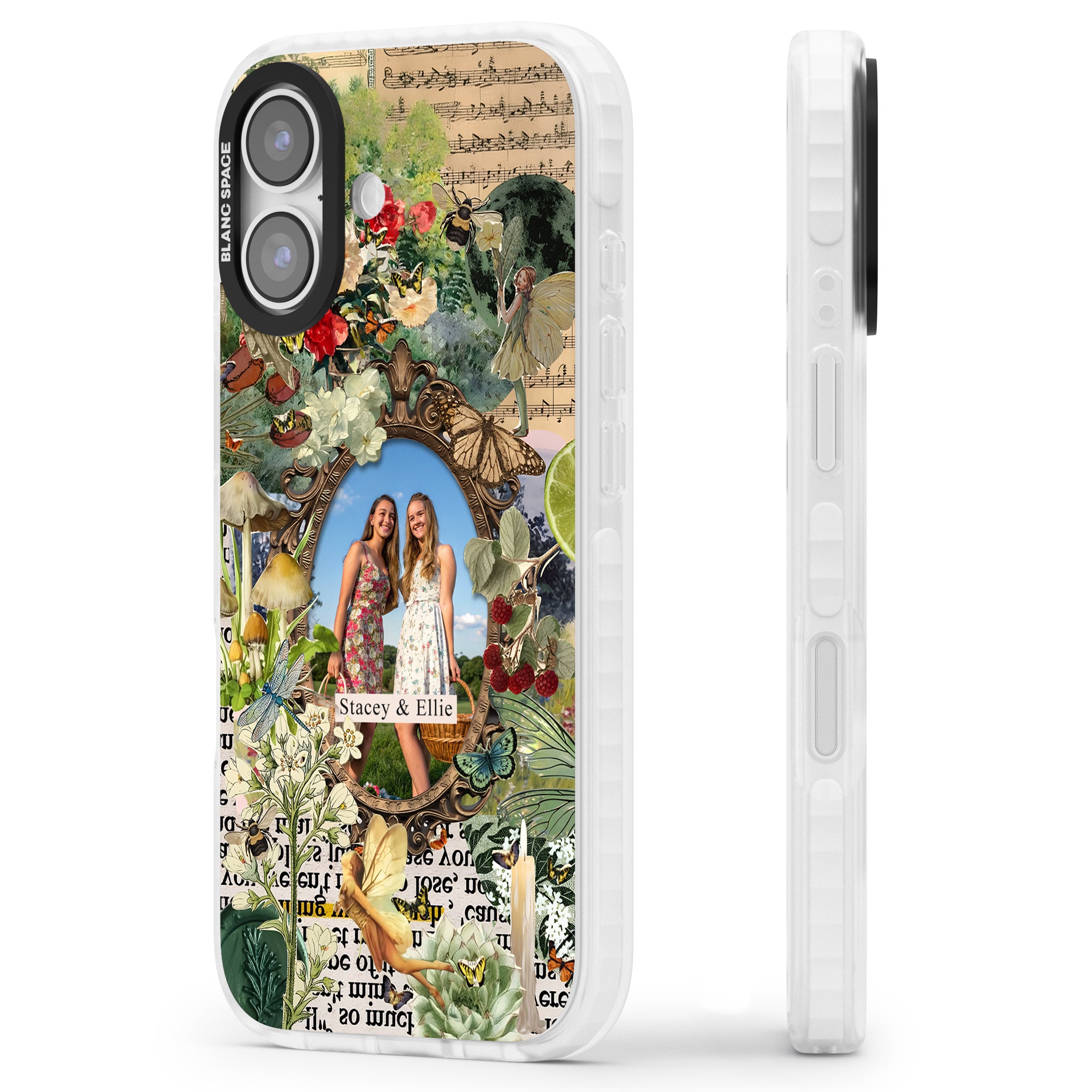 Personalised Cottage Garden Frame iPhone 17 Impact Pro Clear Phone Case Side Profile