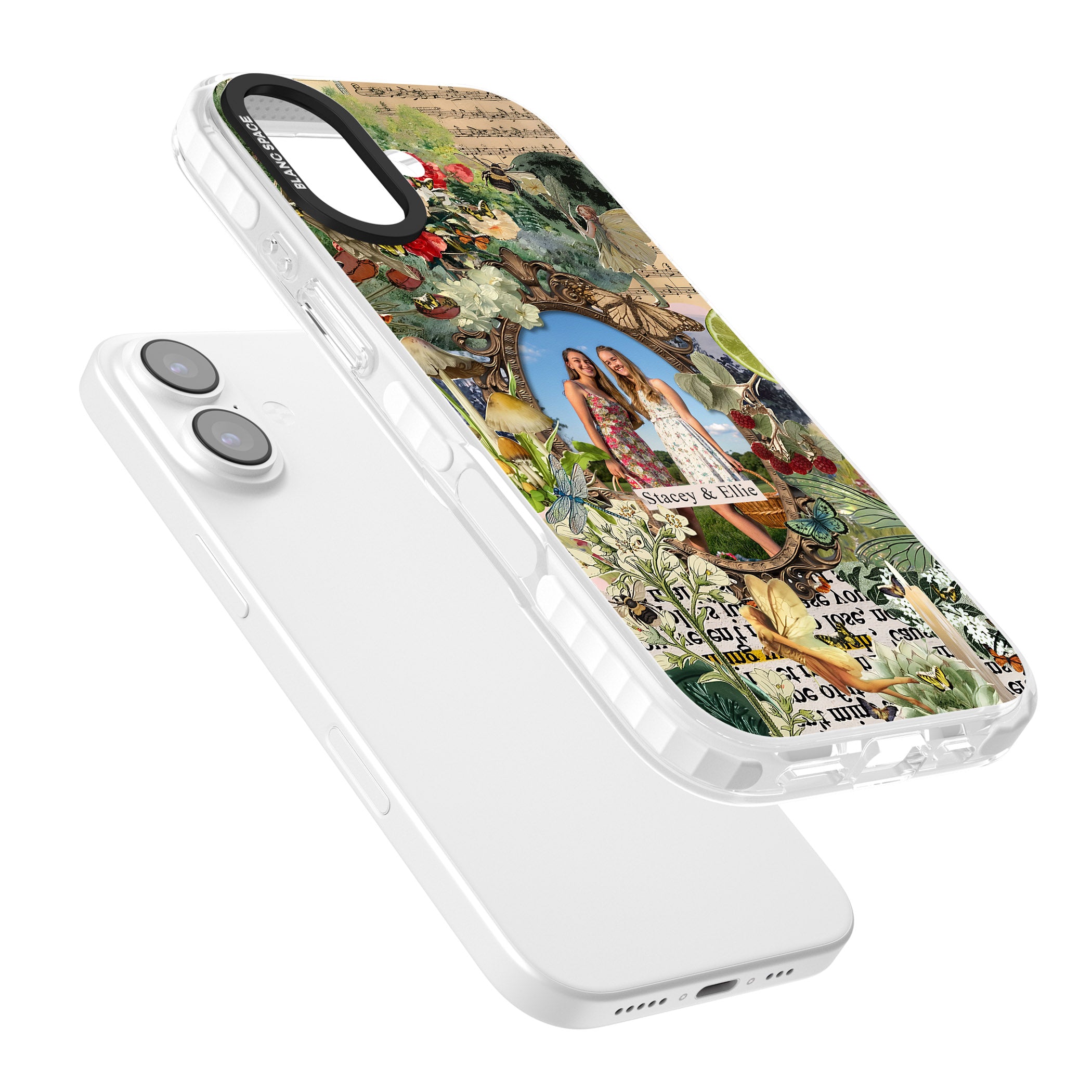 Personalised Cottage Garden Frame iPhone 17 Impact Pro Clear Phone Case Colours