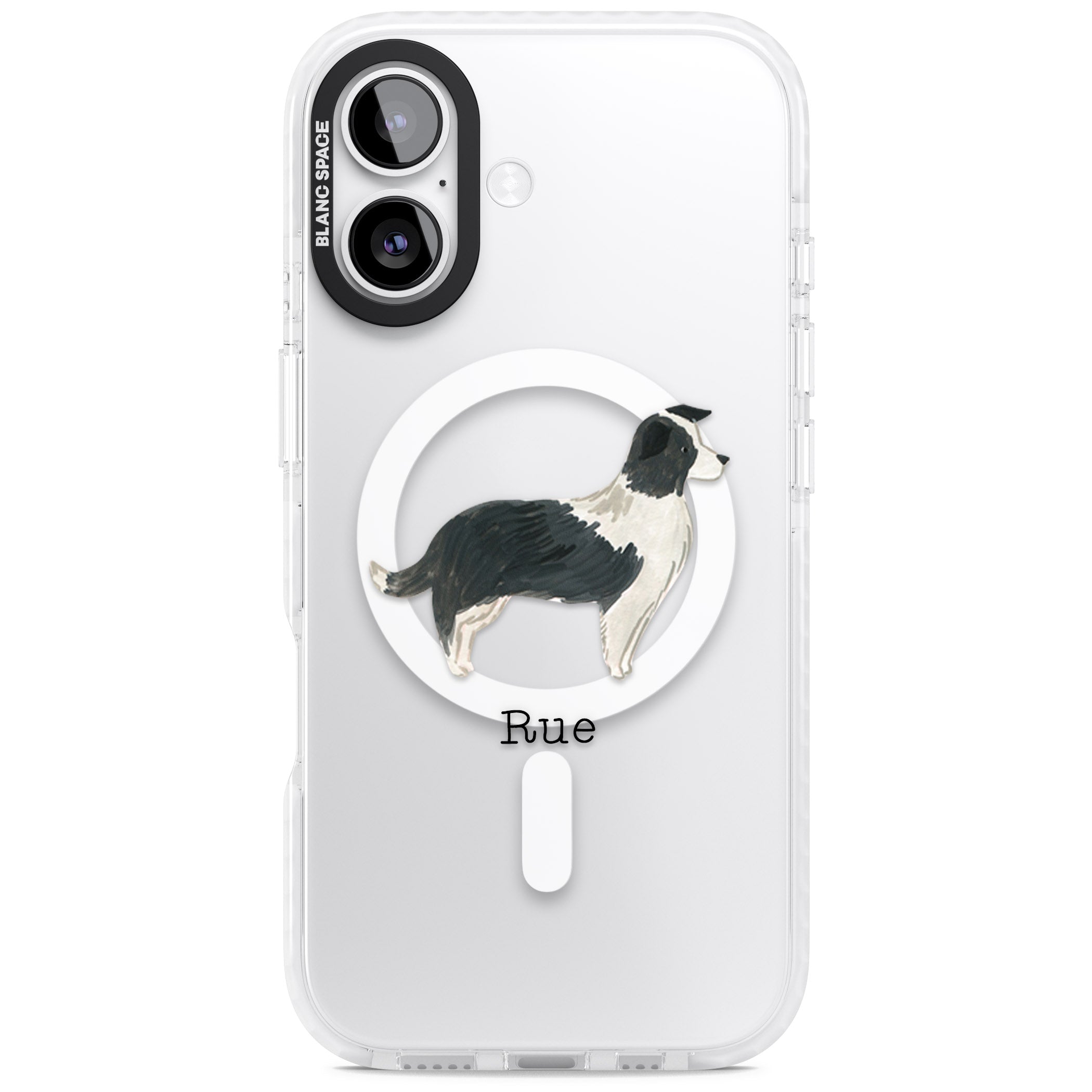 Personalised Border Collie iPhone 17 Impact Pro Clear Phone Case