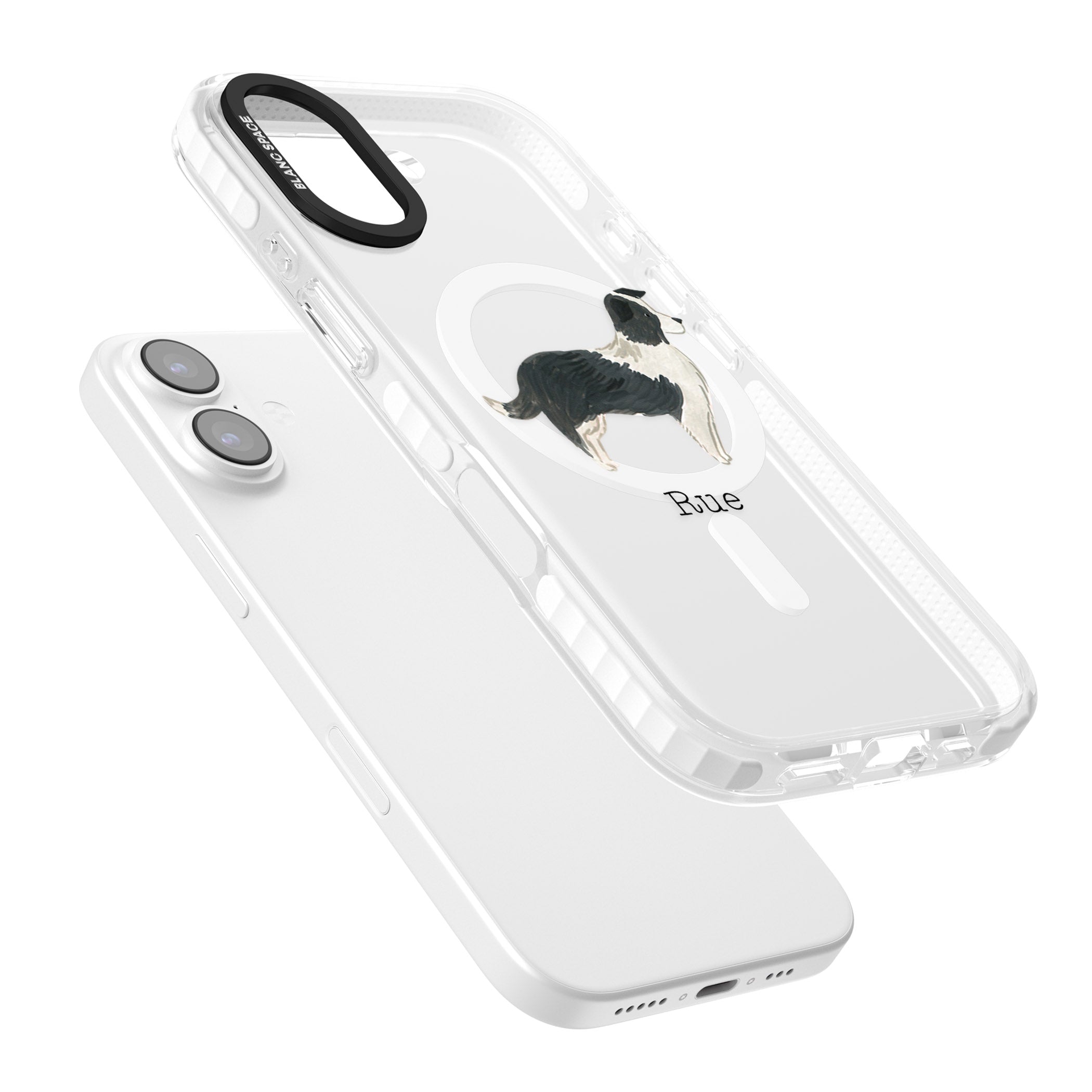 Personalised Border Collie iPhone 17 Impact Pro Clear Phone Case Colours
