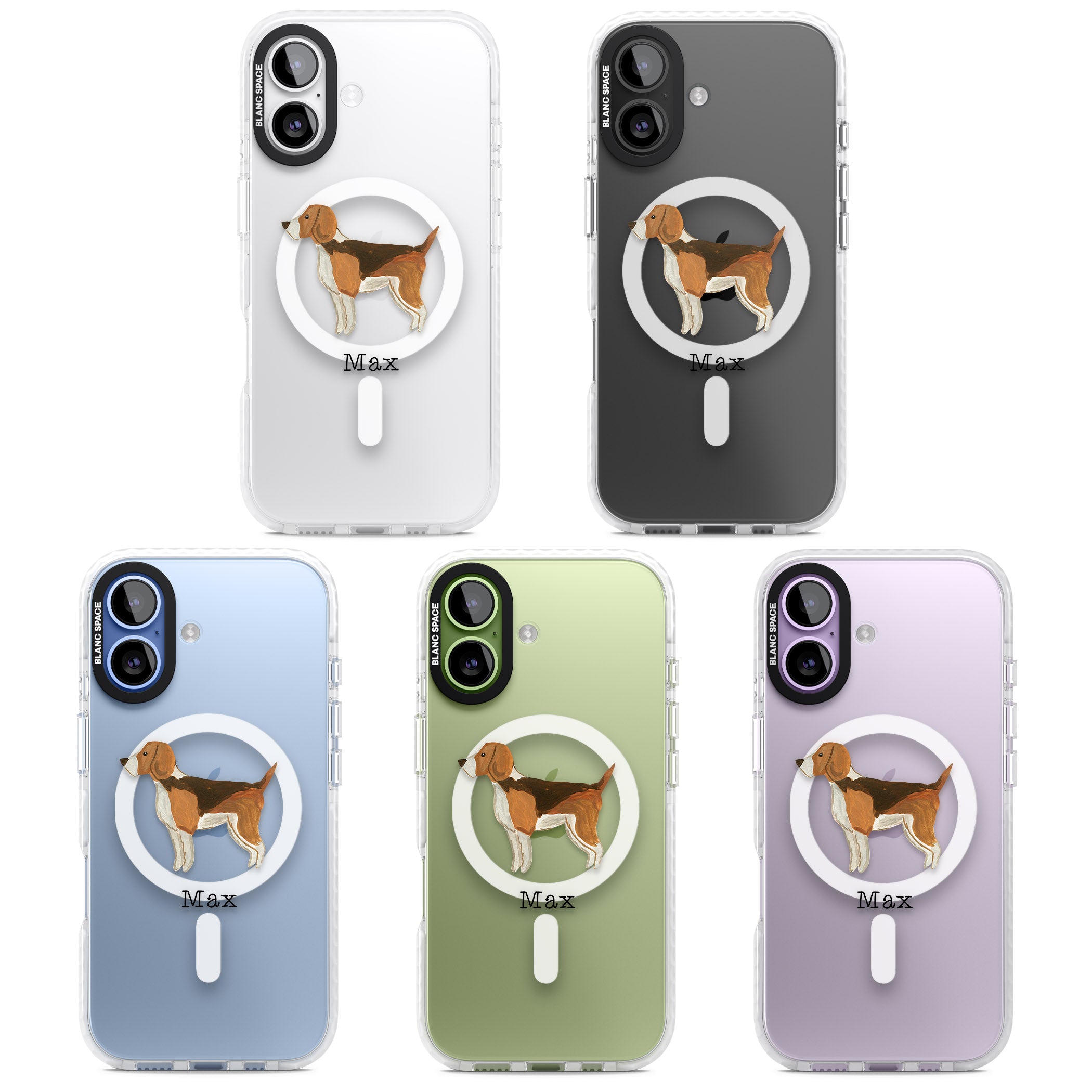 Personalised Beagle iPhone 17 Impact Pro Clear Phone Case APT Impact Protection